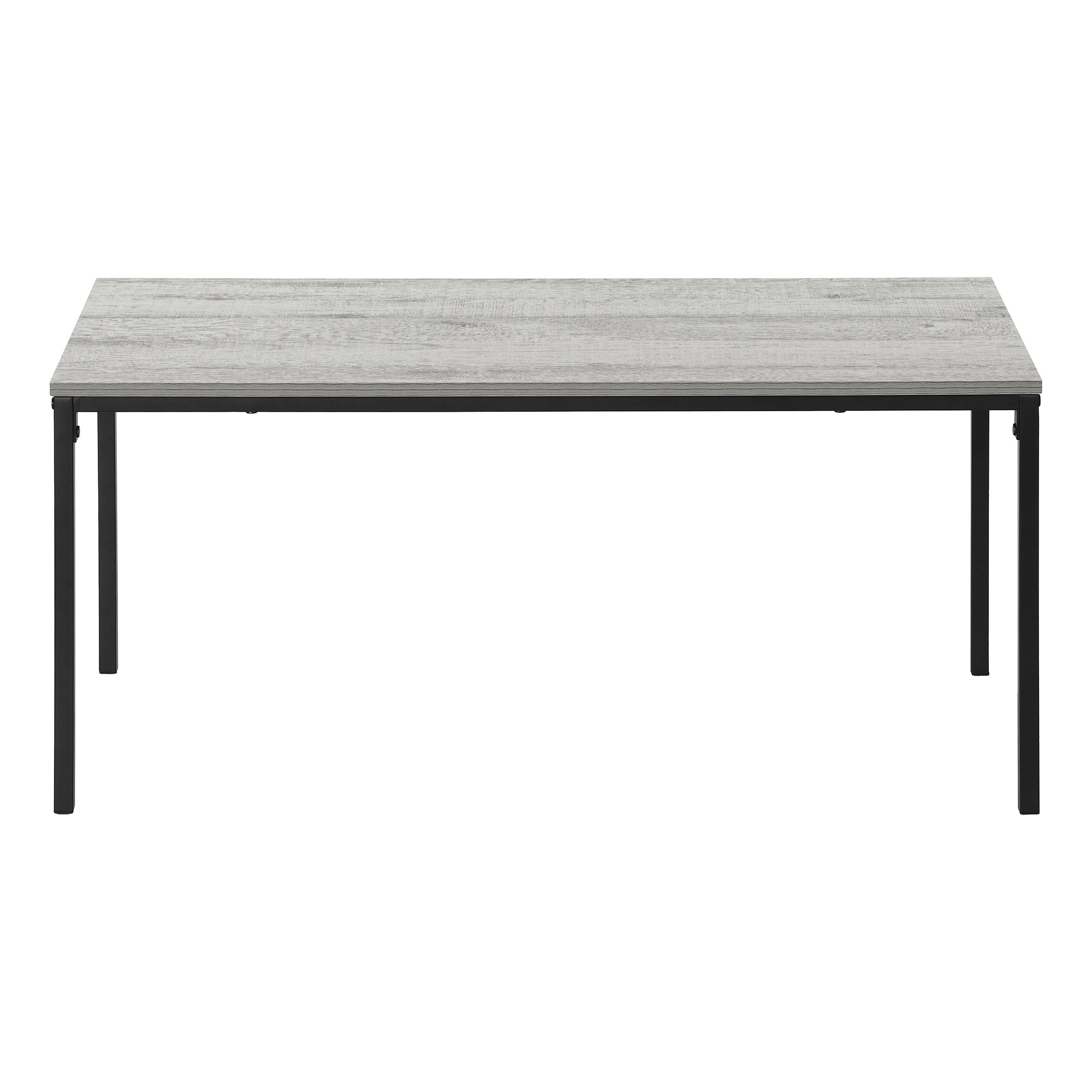 Coffee Table 40"L White With Silver Metal Base-Coffee Table-DECOROLALA