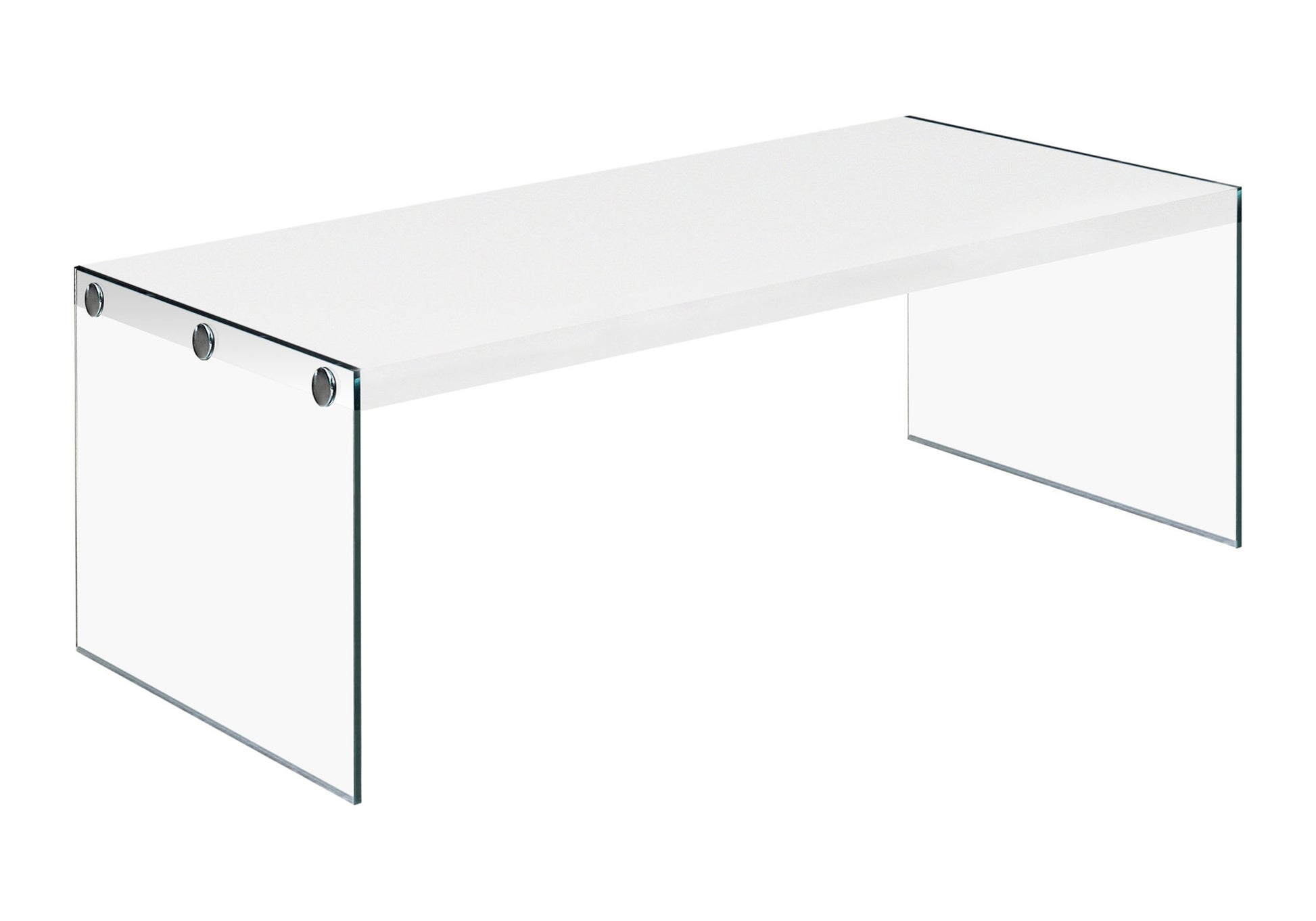 Coffee Table Grey Cement Look Tempered Glass-Accent Table-DECOROLALA