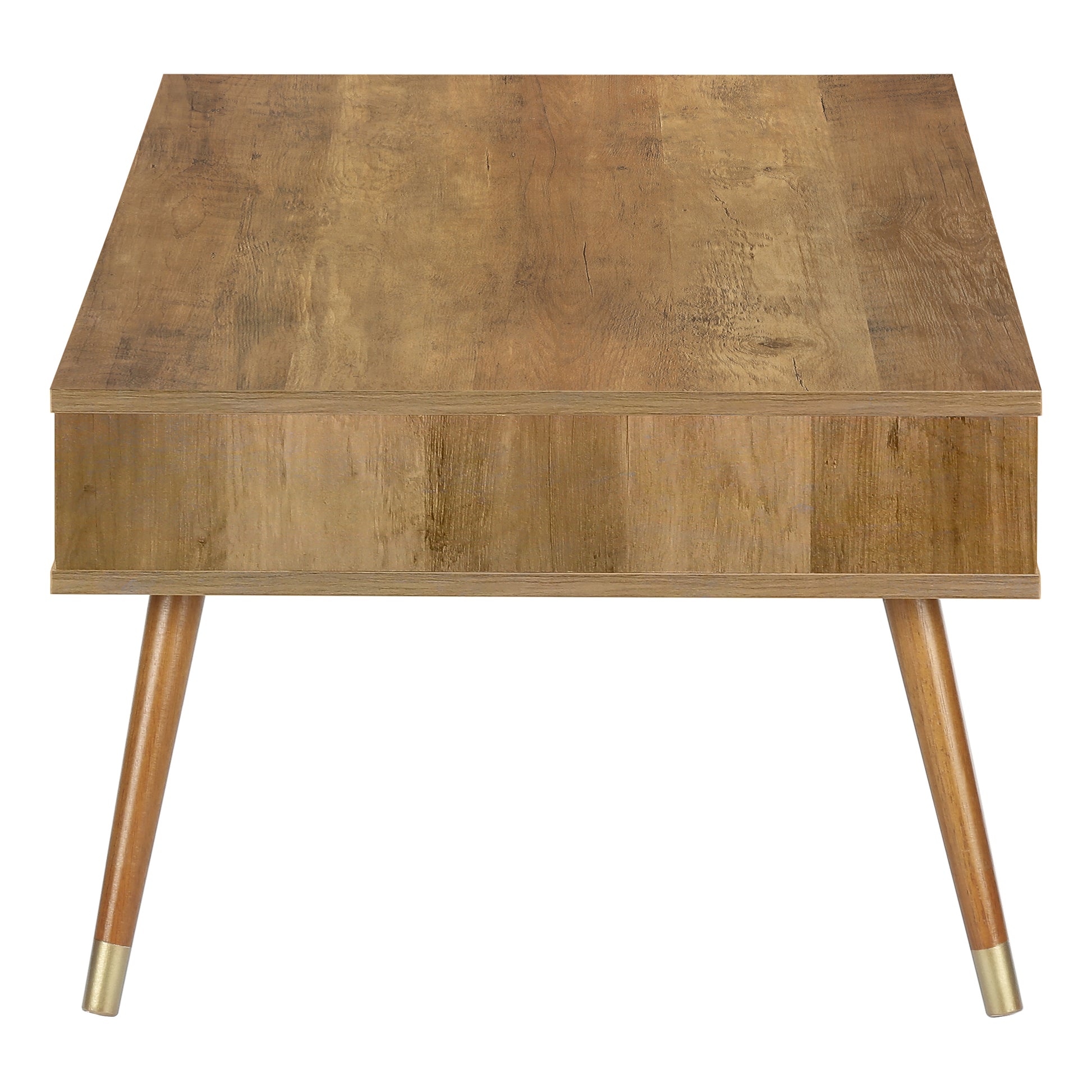 Coffee Table Walnut Mid-Century Modern with Drawer-Coffee Table-DECOROLALA