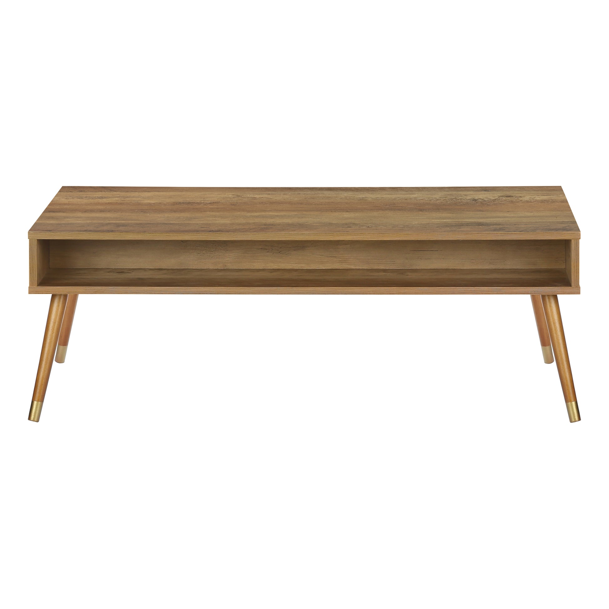 Coffee Table Walnut Mid-Century Modern with Drawer-Coffee Table-DECOROLALA