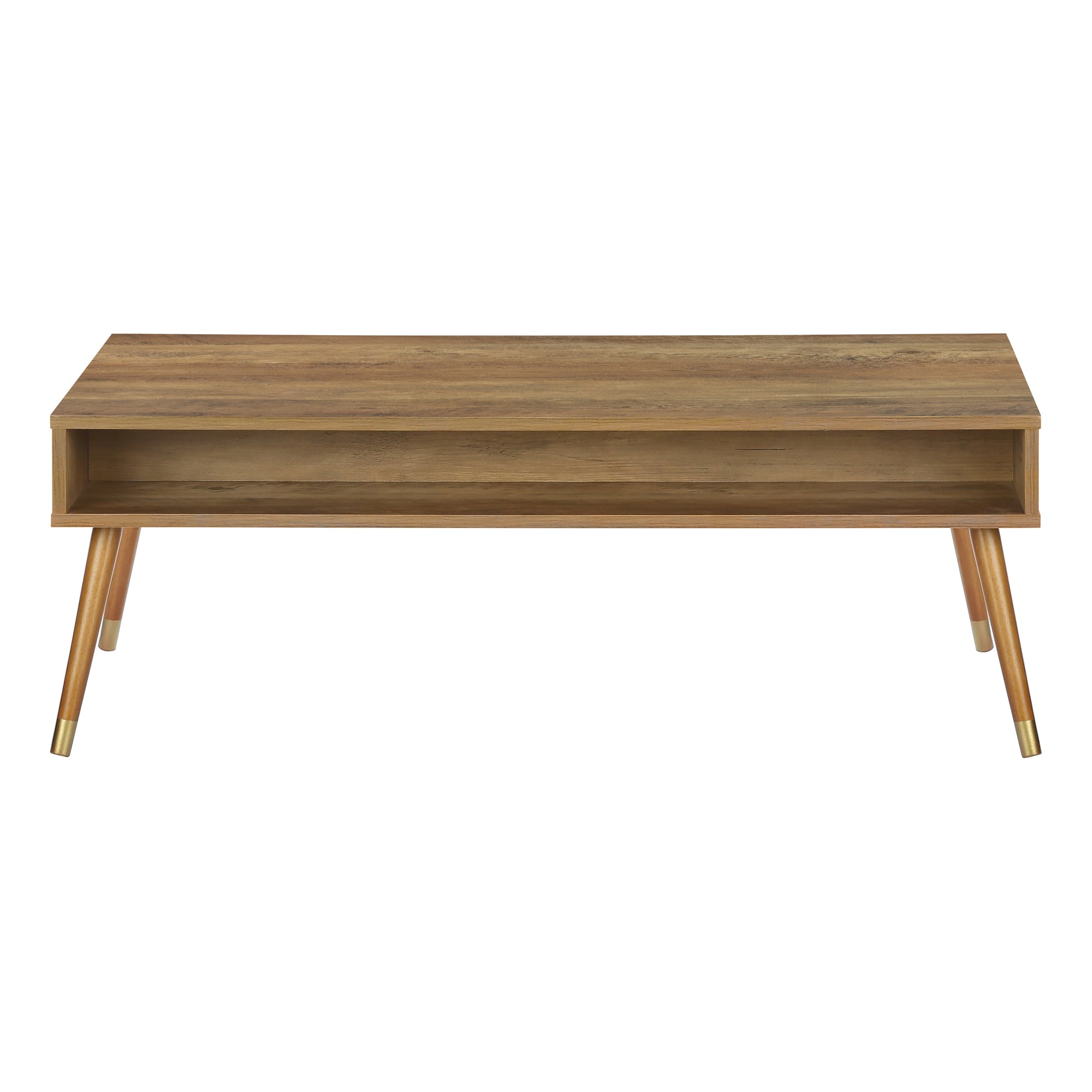 Coffee Table Walnut Mid-Century Modern with Drawer-Coffee Table-DECOROLALA