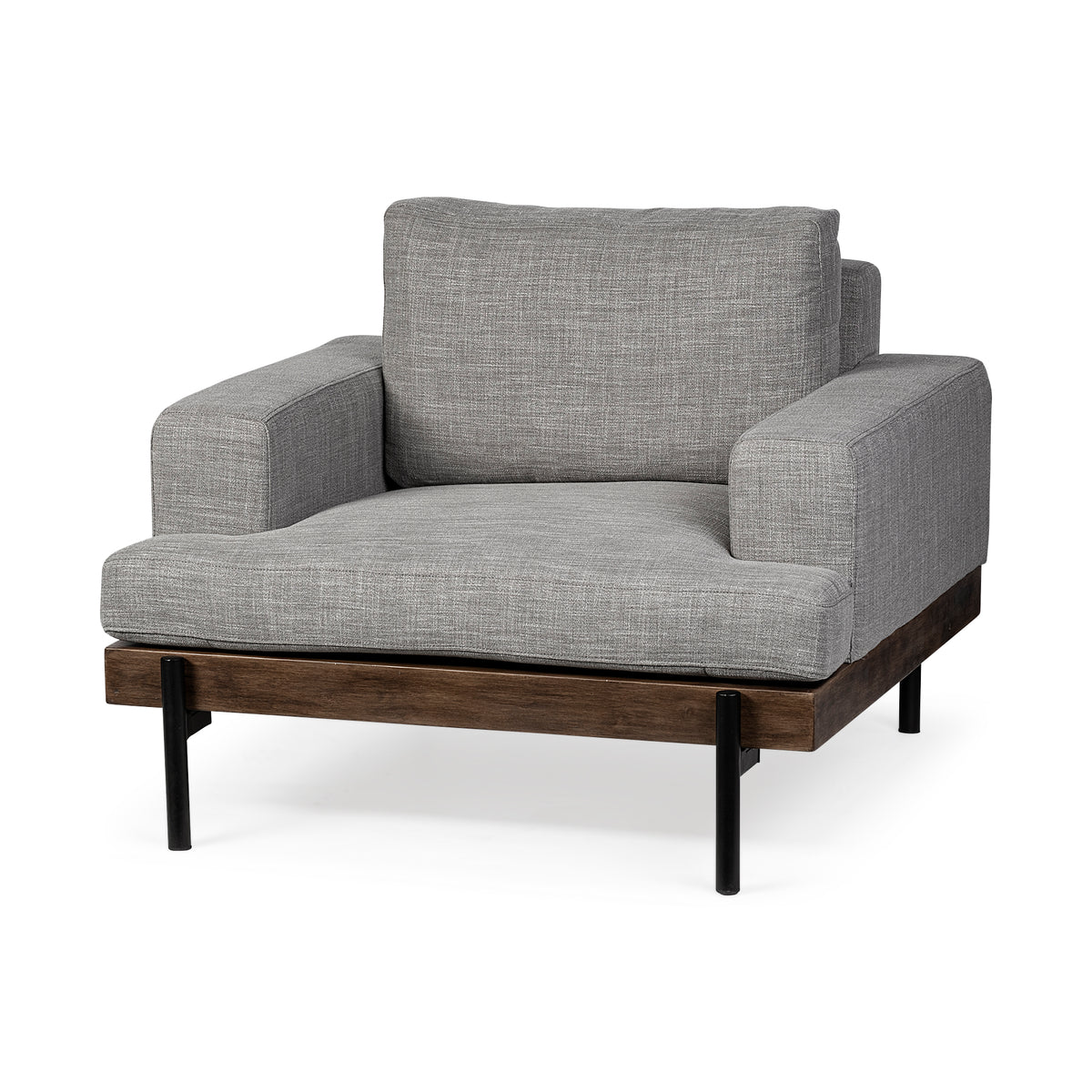 Colburne I Fabric W/ Wood and Iron Frame Accent Chair-Chairs-DECOROLALA
