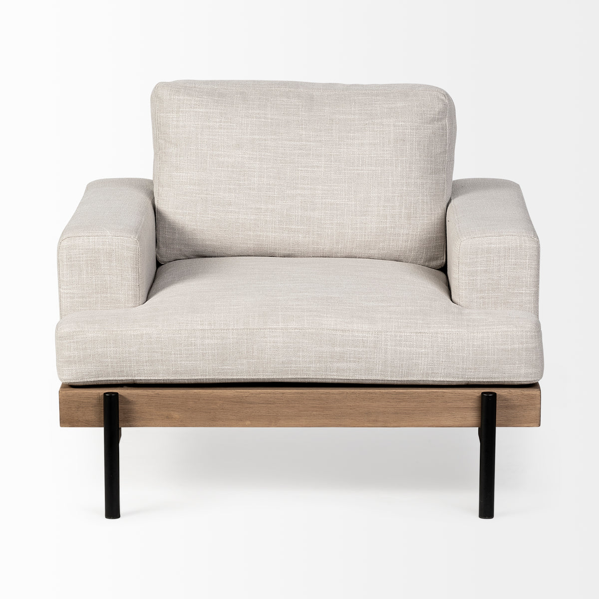 Colburne I Fabric W/ Wood and Iron Frame Accent Chair-Chairs-DECOROLALA