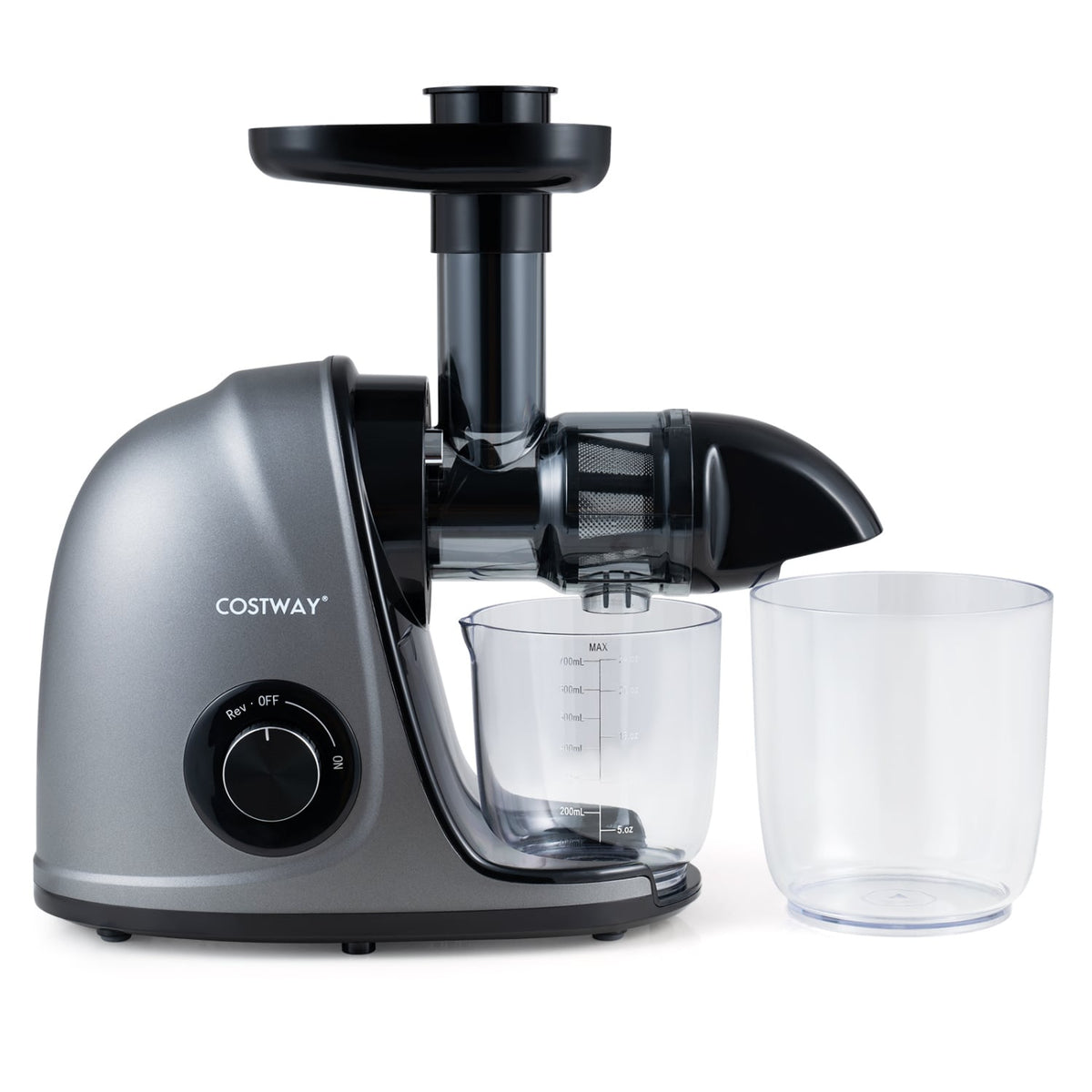 Cold Press Juicer Machine with 95% High Yield and 2-Speed Modes-Sliver-Juicers & Coffee Machines-DECOROLALA