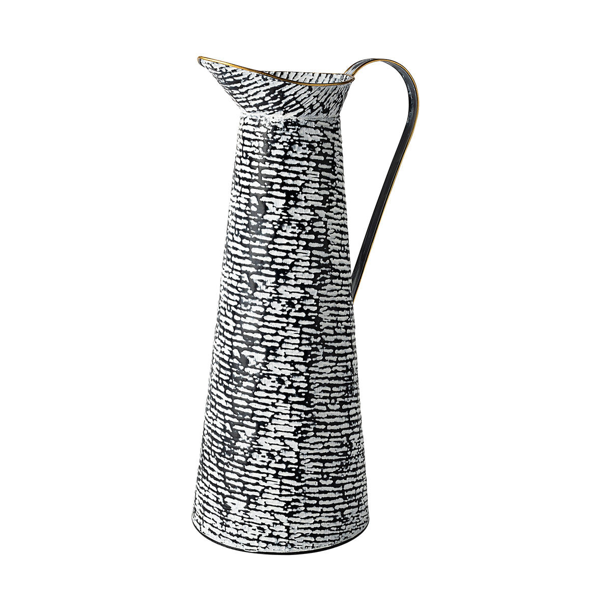 Colette Large Black/White Patterned Vase-Decorative Jars & Urns-DECOROLALA