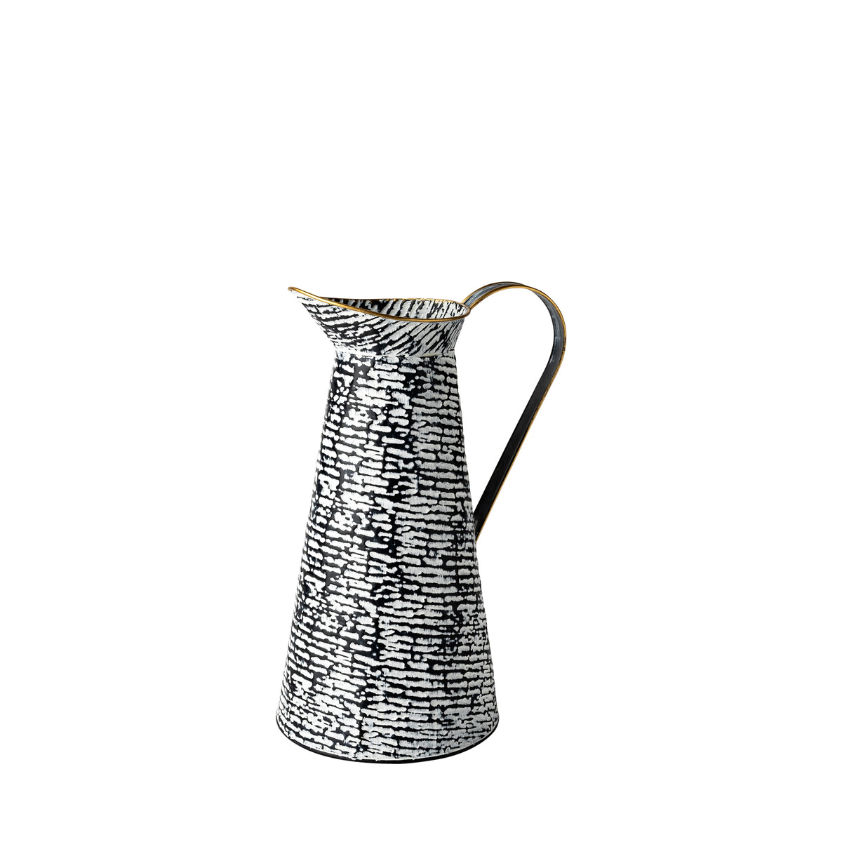 Colette Small Black/White Patterned Vase-Decorative Jars & Urns-DECOROLALA