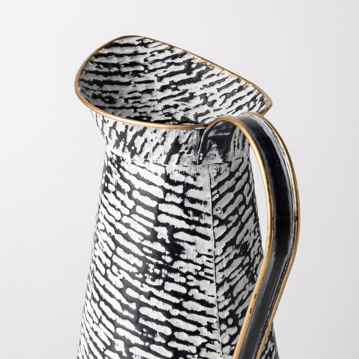Colette Small Black/White Patterned Vase-Jars Jugs Urns-DECOROLALA