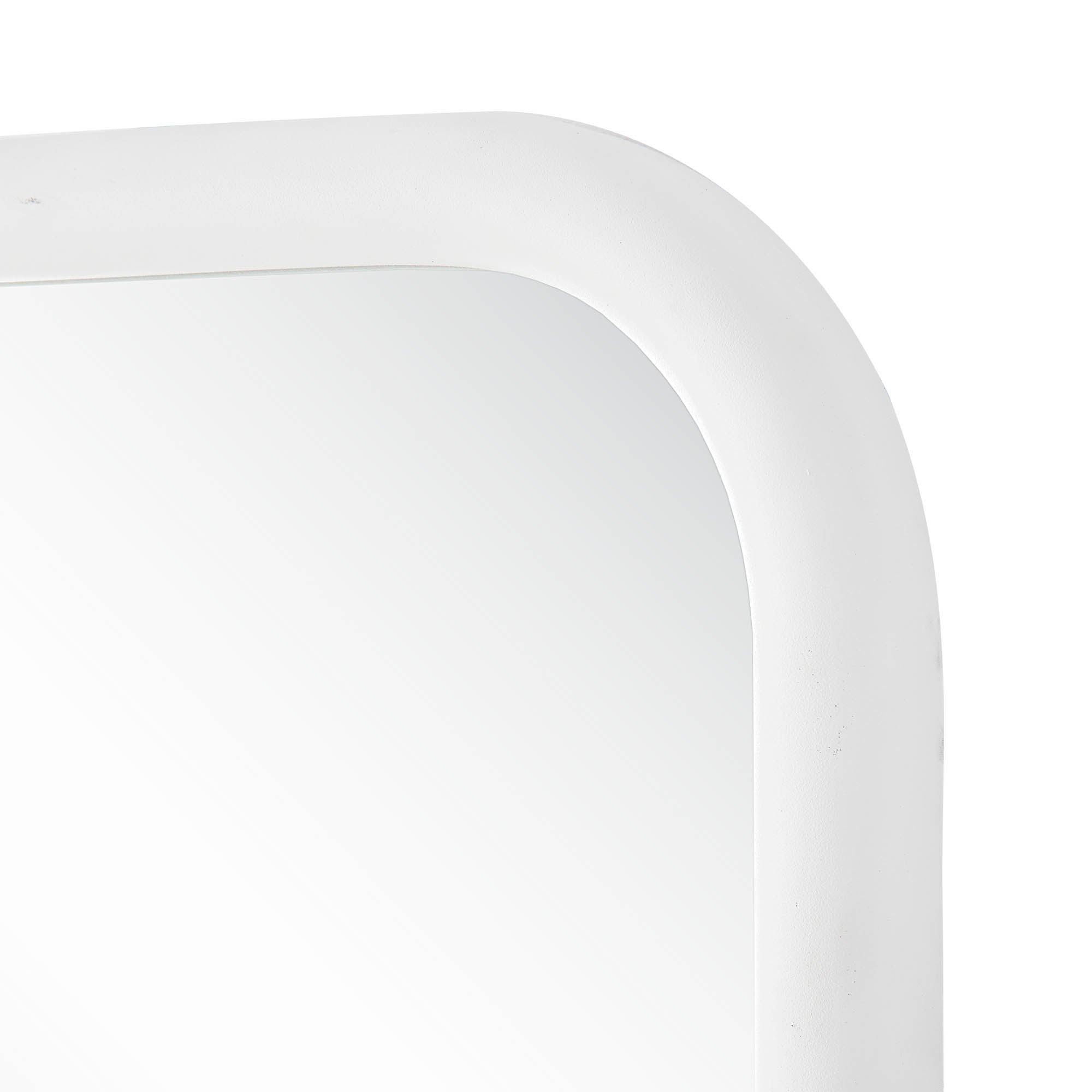 Colima 36" Tall Arch Wall Mirror, White-Mirror-DECOROLALA