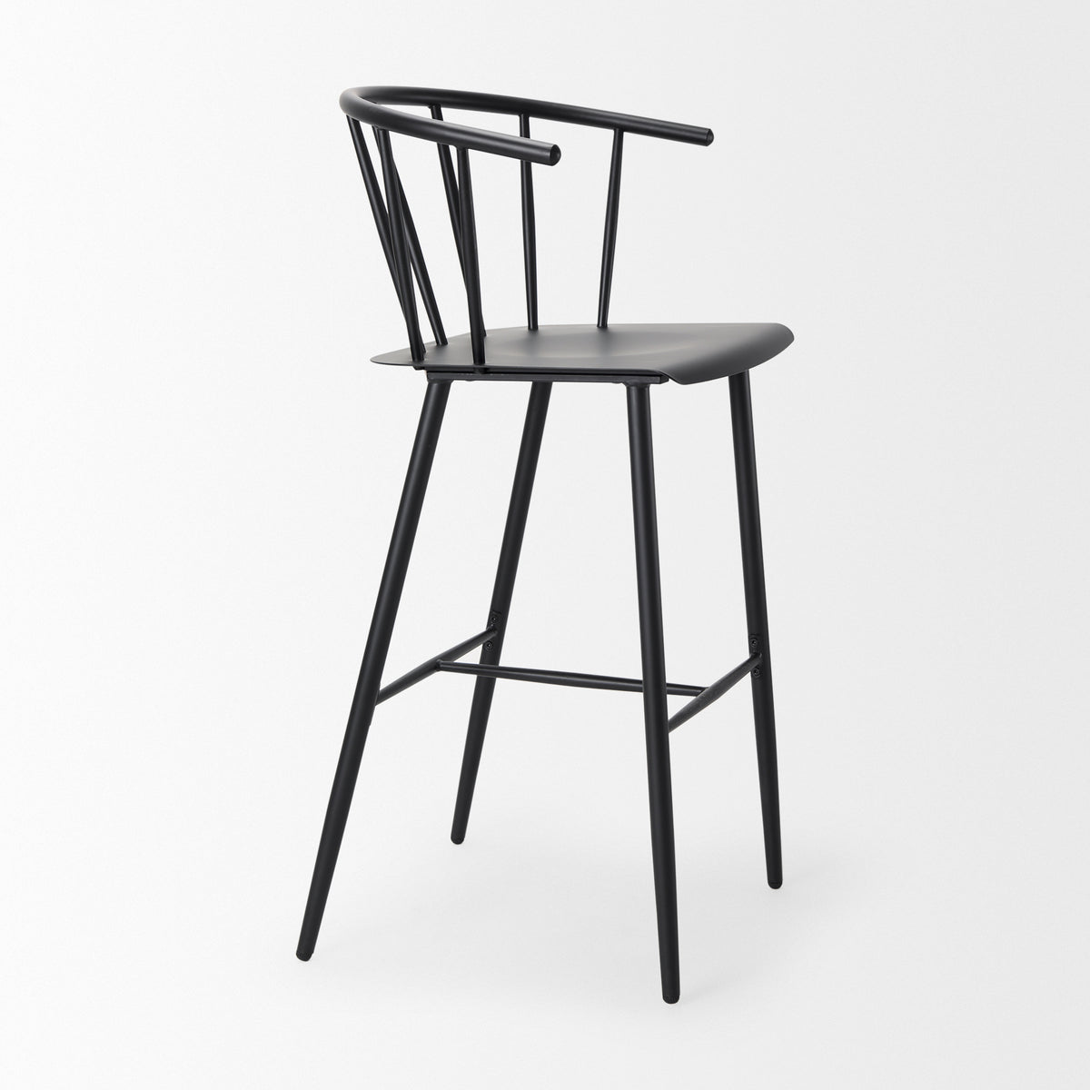 Colin Black Metal Bar Stool-Bar Stools-DECOROLALA