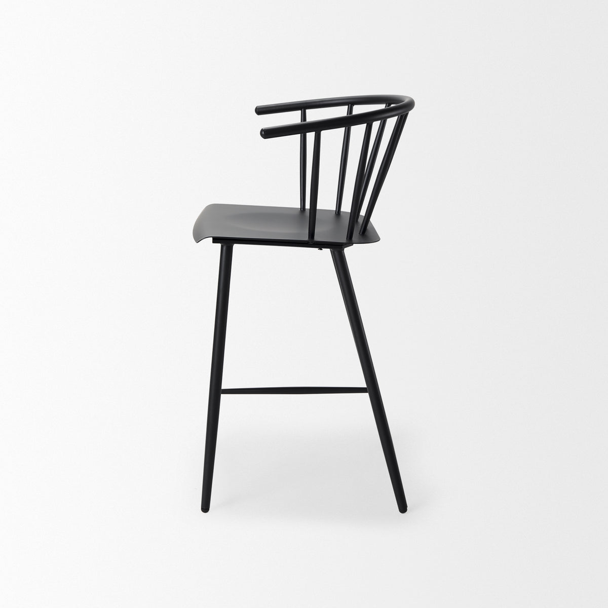 Colin Black Metal Counter Stool-Bar Stools-DECOROLALA
