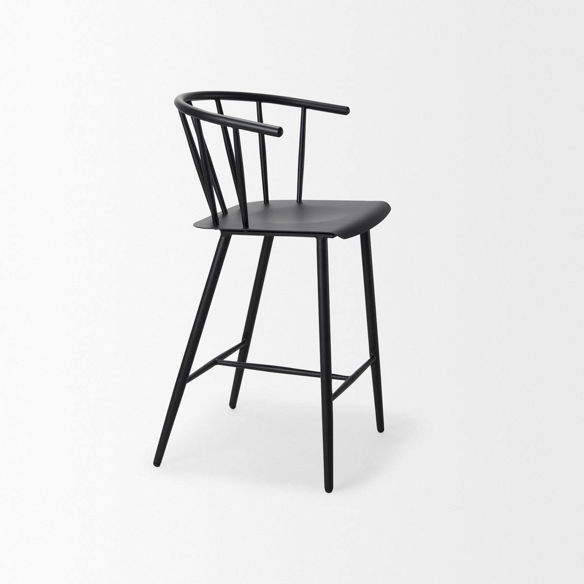Colin Black Metal Counter Stool-Bar Stools-DECOROLALA