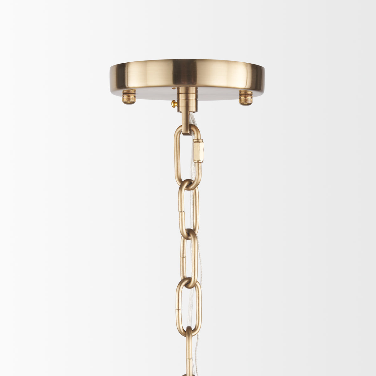 Colleen Antiqued Gold Metal 4-Light Chandelier-Chandeliers-DECOROLALA
