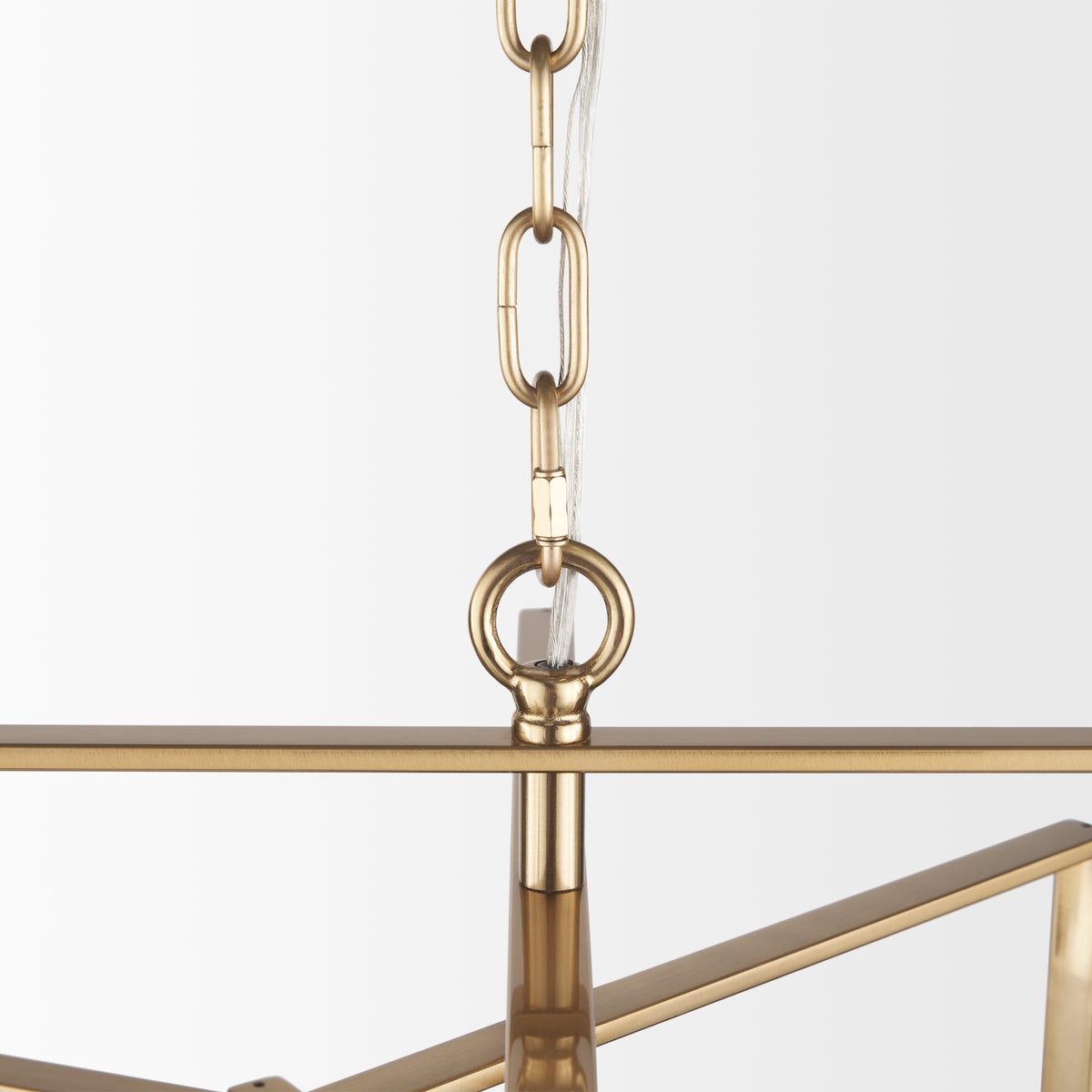 Colleen Antiqued Gold Metal 4-Light Chandelier-Chandeliers-DECOROLALA