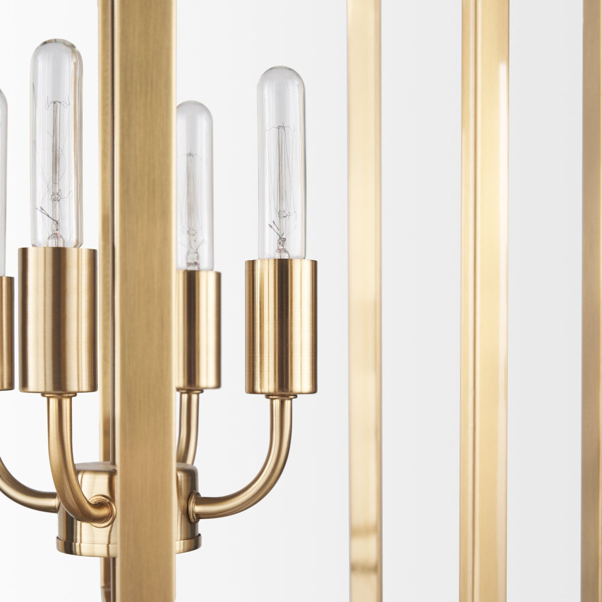 Colleen Antiqued Gold Metal 4-Light Chandelier-Chandeliers-DECOROLALA