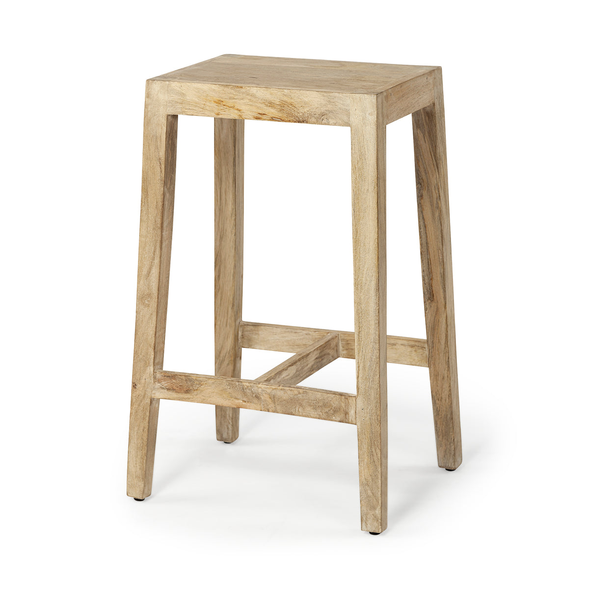 Colony 25" Seat Height Wood Seat & Frame Stool-Bar Stools-DECOROLALA