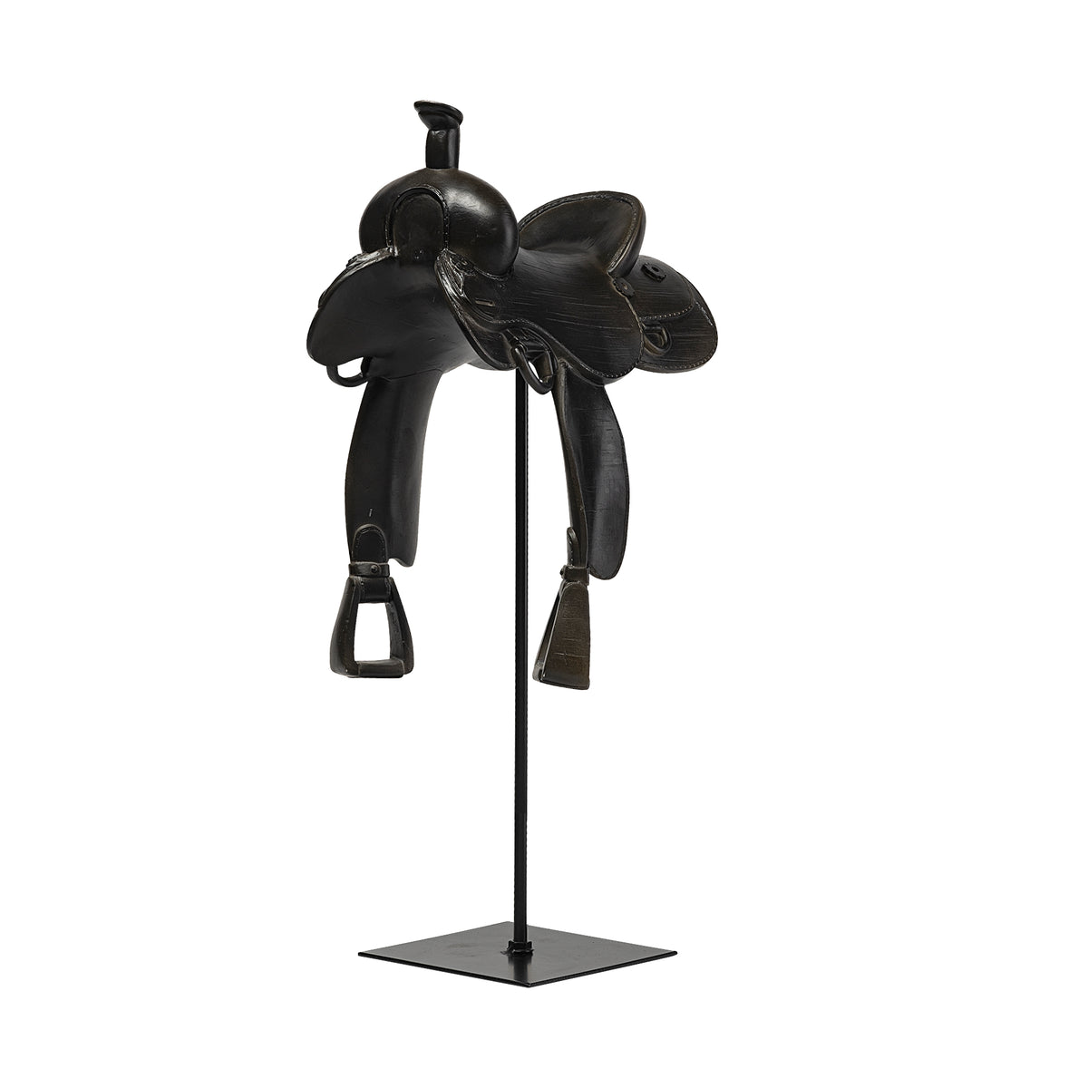 Colt I 9L x 8W Black Equestrian-Inspired Western Horse Saddle-Objects-DECOROLALA