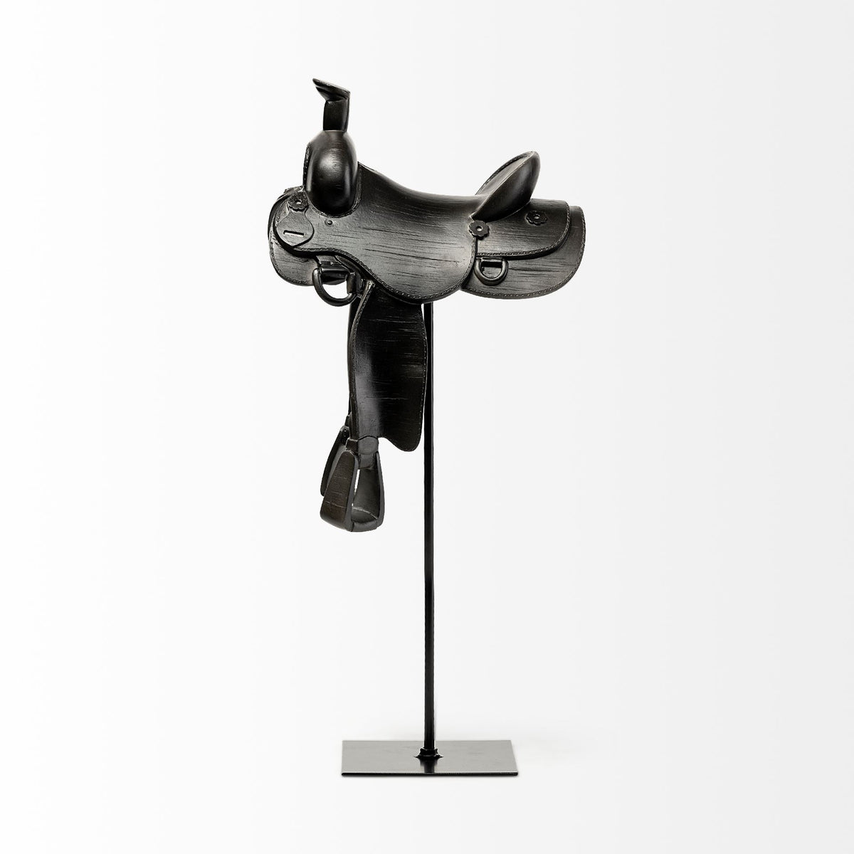 Colt I 9L x 8W Black Equestrian-Inspired Western Horse Saddle-Objects-DECOROLALA