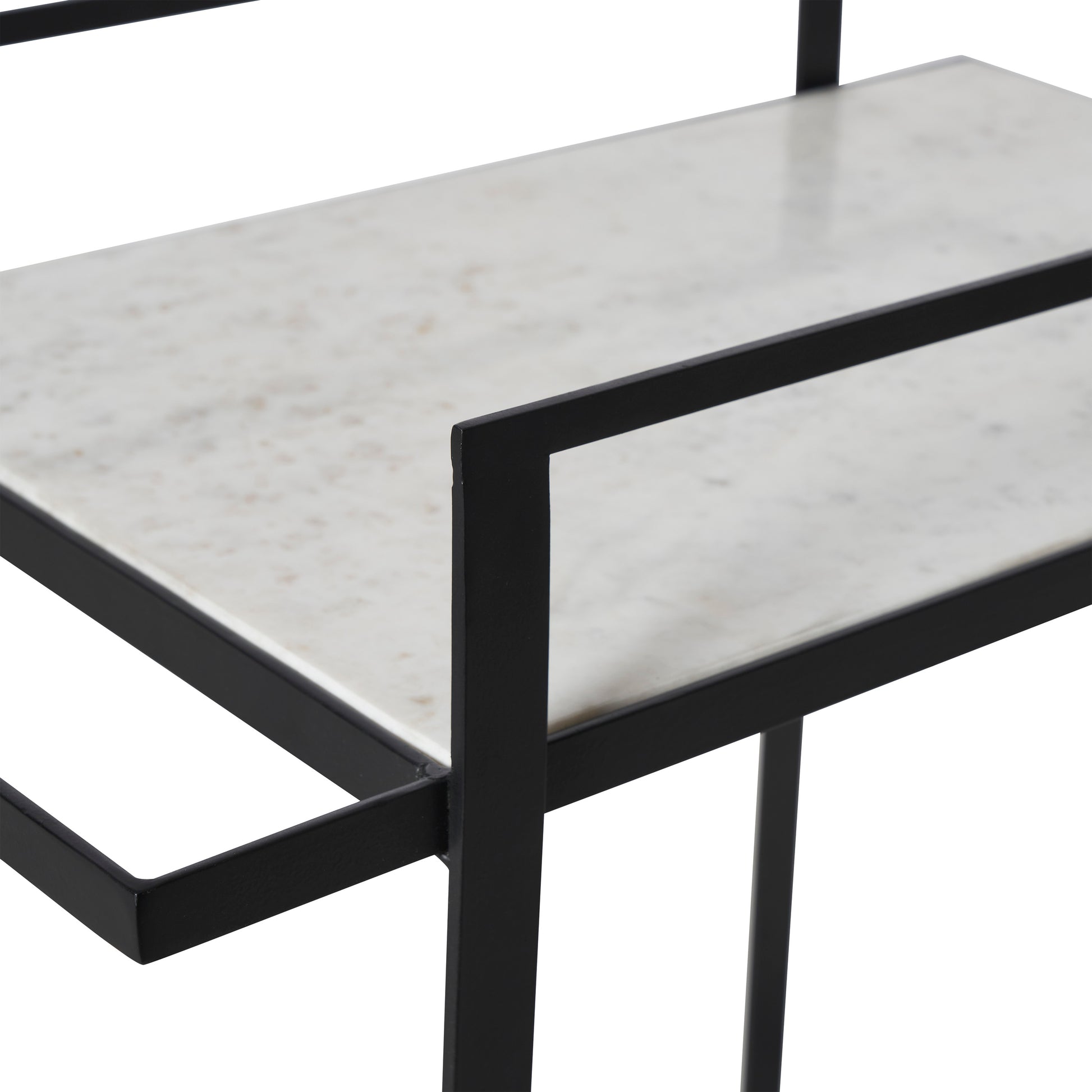 Colton Indoor Iron Bar Cart, Matte Black-Bar Cart-DECOROLALA