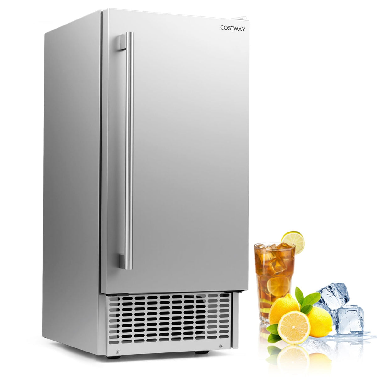 Commercial Under Counter Ice Maker 90 lbs/Day 15 Inch W Built-in-Ice Makers-DECOROLALA