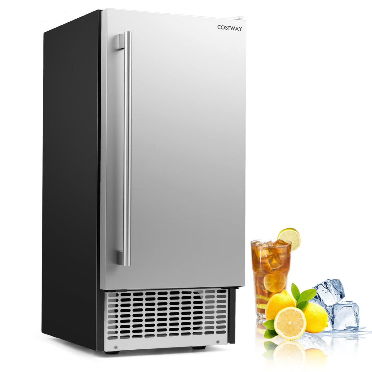 Commercial Under Counter Ice Maker 90 lbs/Day Built-in Freestanding Ice Making Machine-Ice Makers-DECOROLALA