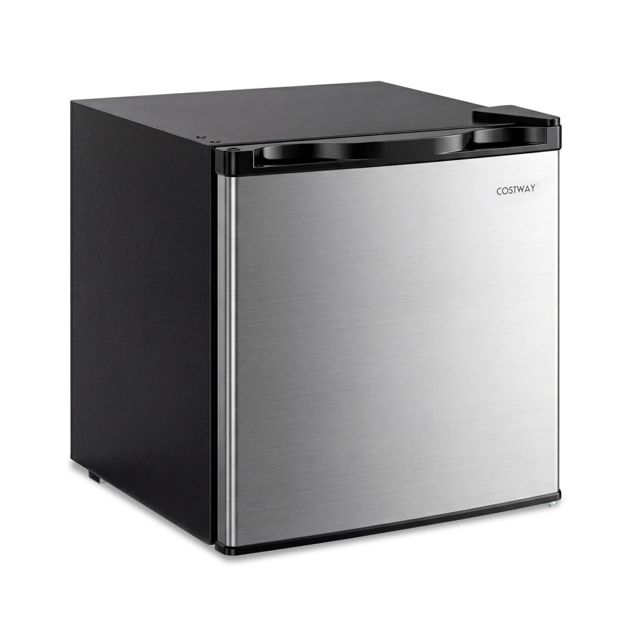 Compact Mini Fridge with 7-Level Adjustable Thermostat-Silver-Refrigerators-DECOROLALA