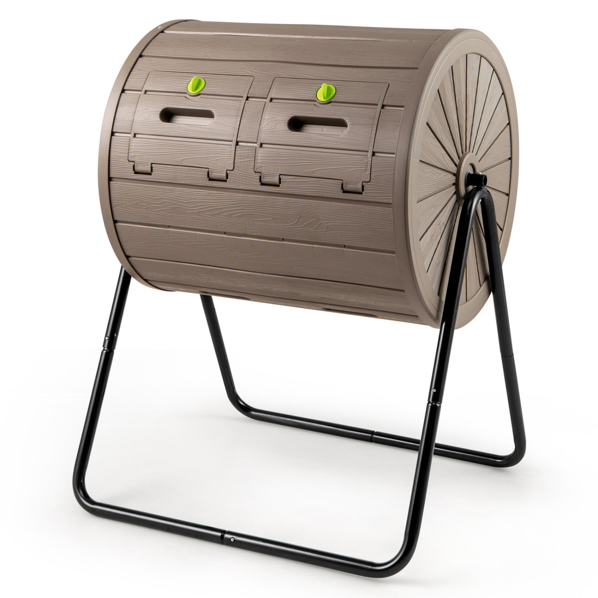 Compost Tumbler 37.5 Gallon Large Outdoor Compost Bin-Coffee-Garden Tools-DECOROLALA