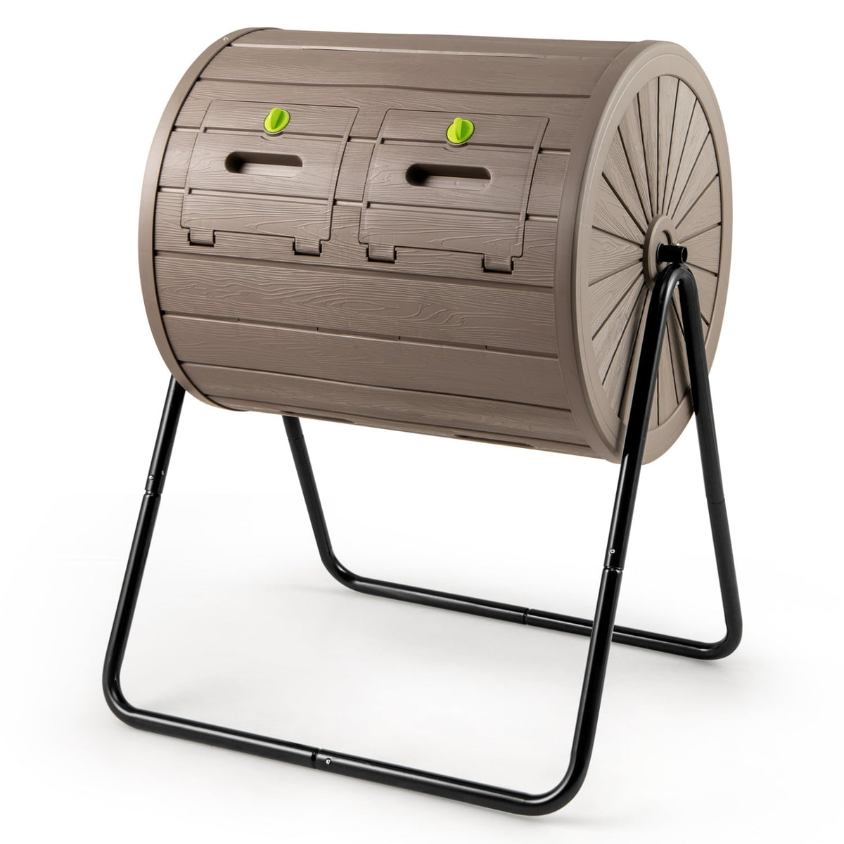 Compost Tumbler 37.5 Gallon Large Outdoor Compost Bin-Coffee-Garden Tools-DECOROLALA