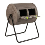 Compost Tumbler 37.5 Gallon Large Outdoor Compost Bin-Coffee-Garden Tools-DECOROLALA