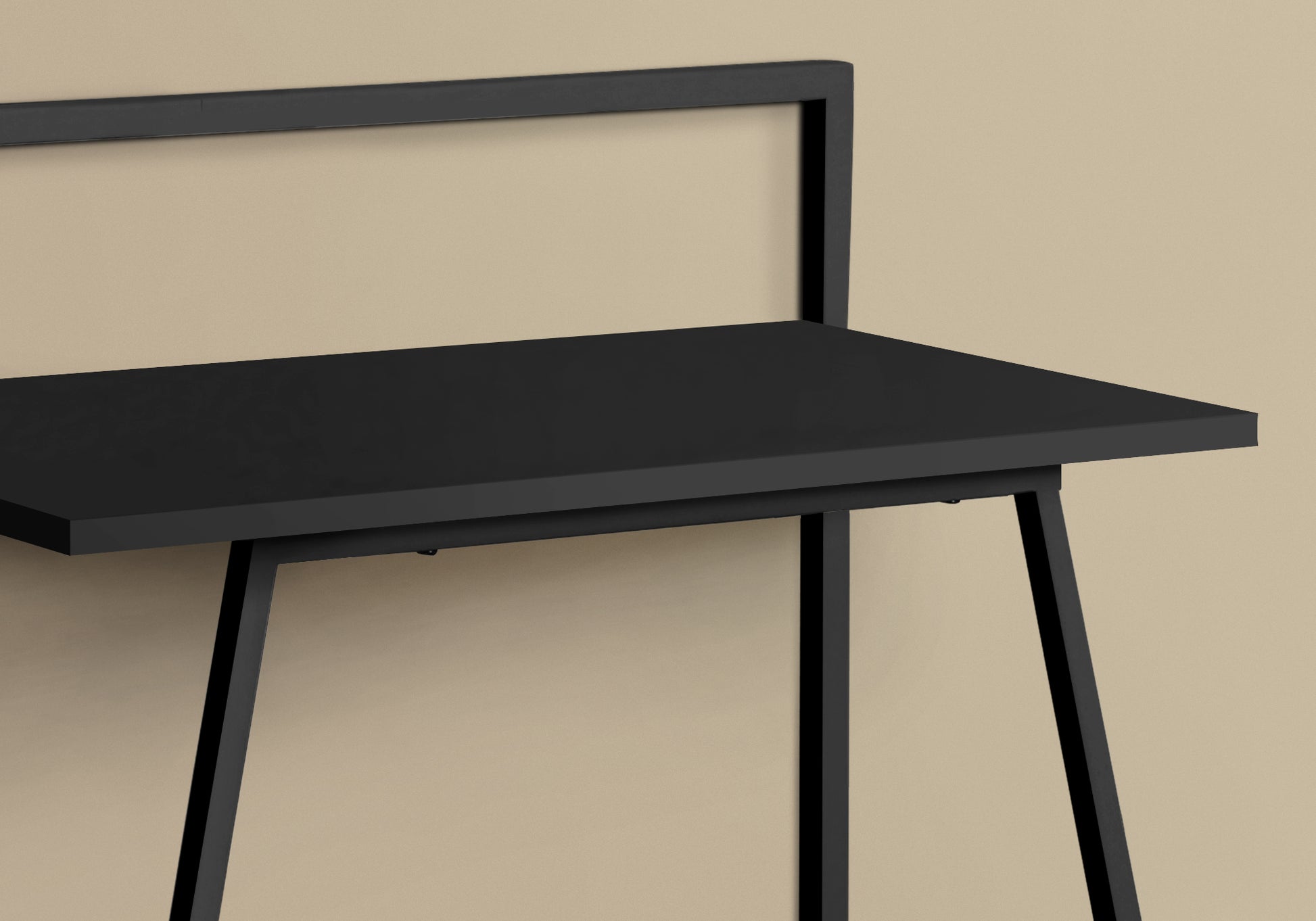 Computer Desk 30"L Black Laminate Metal Base-Computer Desk-DECOROLALA