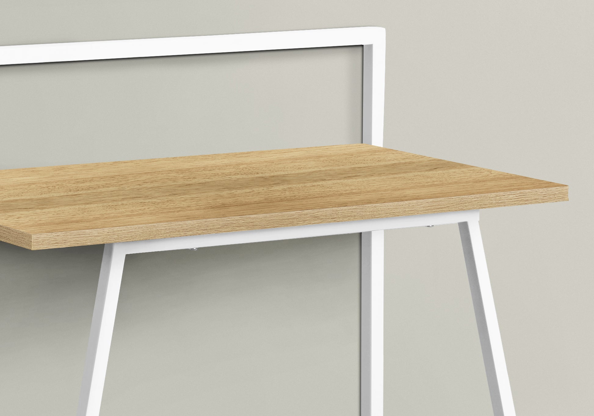 Computer Desk 30"L White Laminate Metal Base-Computer Desk-DECOROLALA