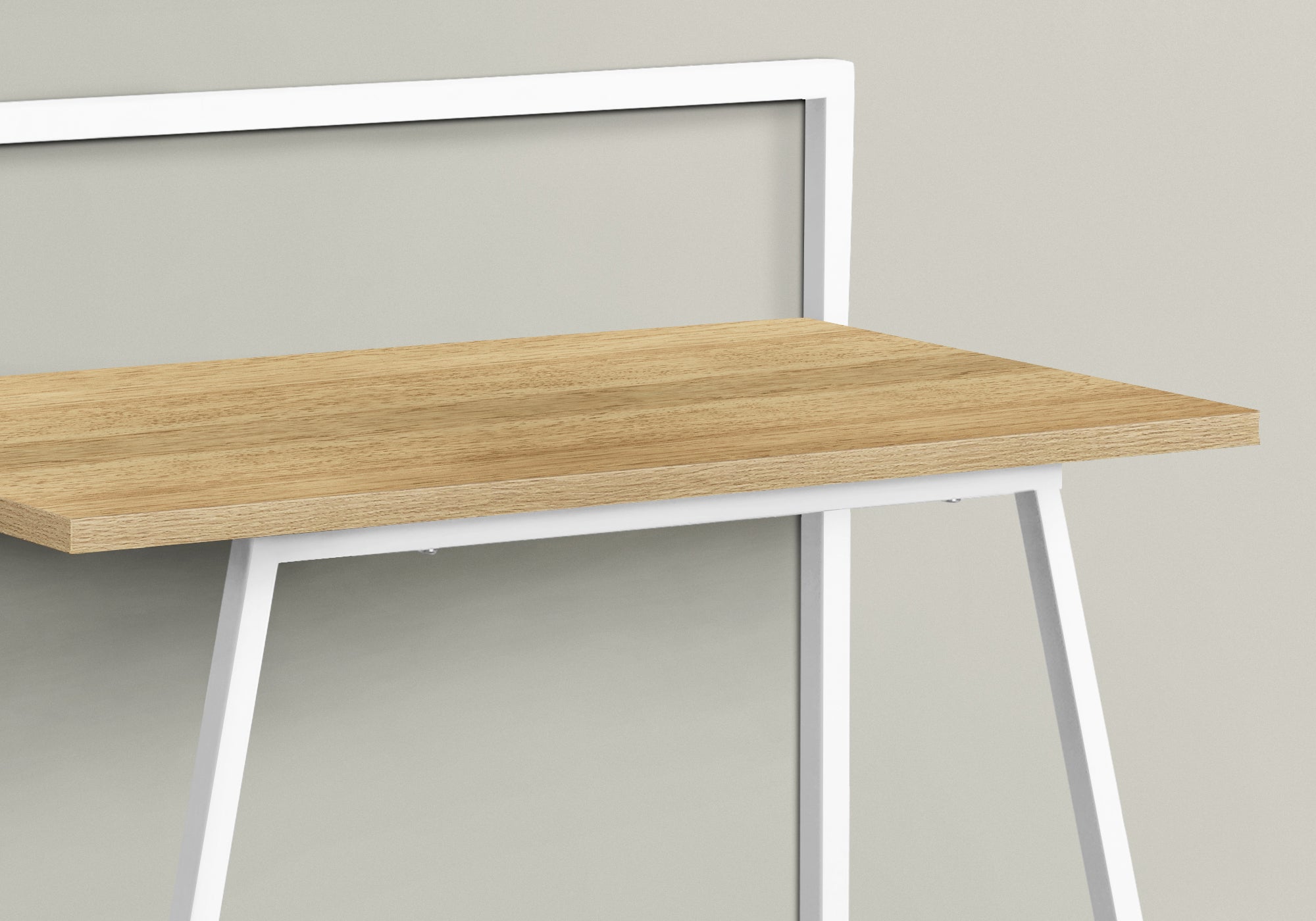 Computer Desk 30"L White Laminate Metal Base-Computer Desk-DECOROLALA