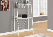 Computer Desk 32"L White Laminate with Shelves-Computer Desk-DECOROLALA