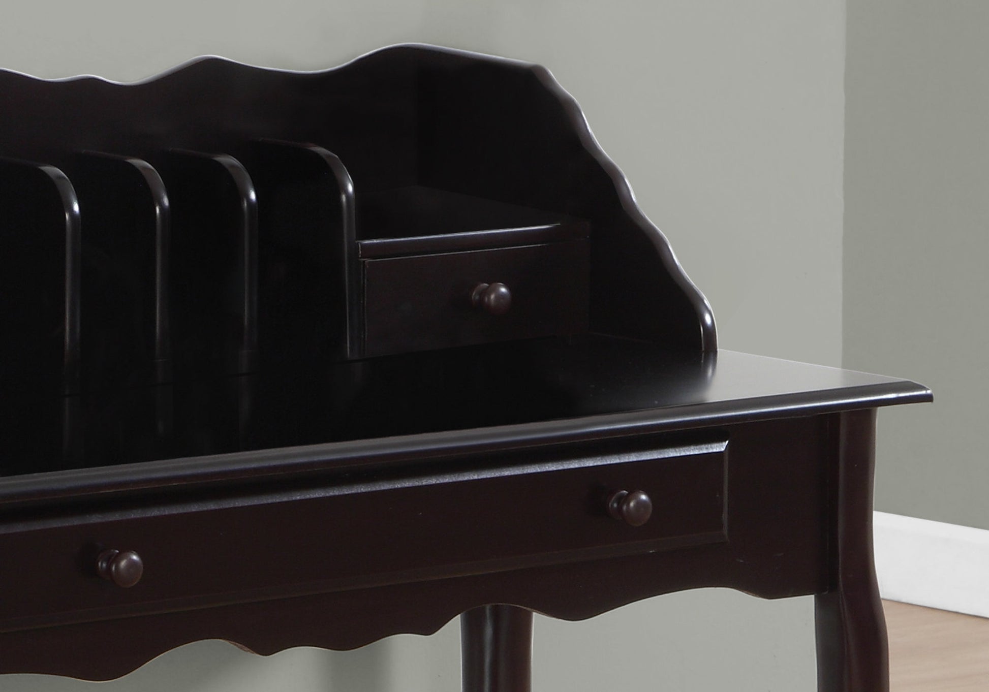 Computer Desk 36"L Dark Cherry Secretary Desk-Accent Table-DECOROLALA