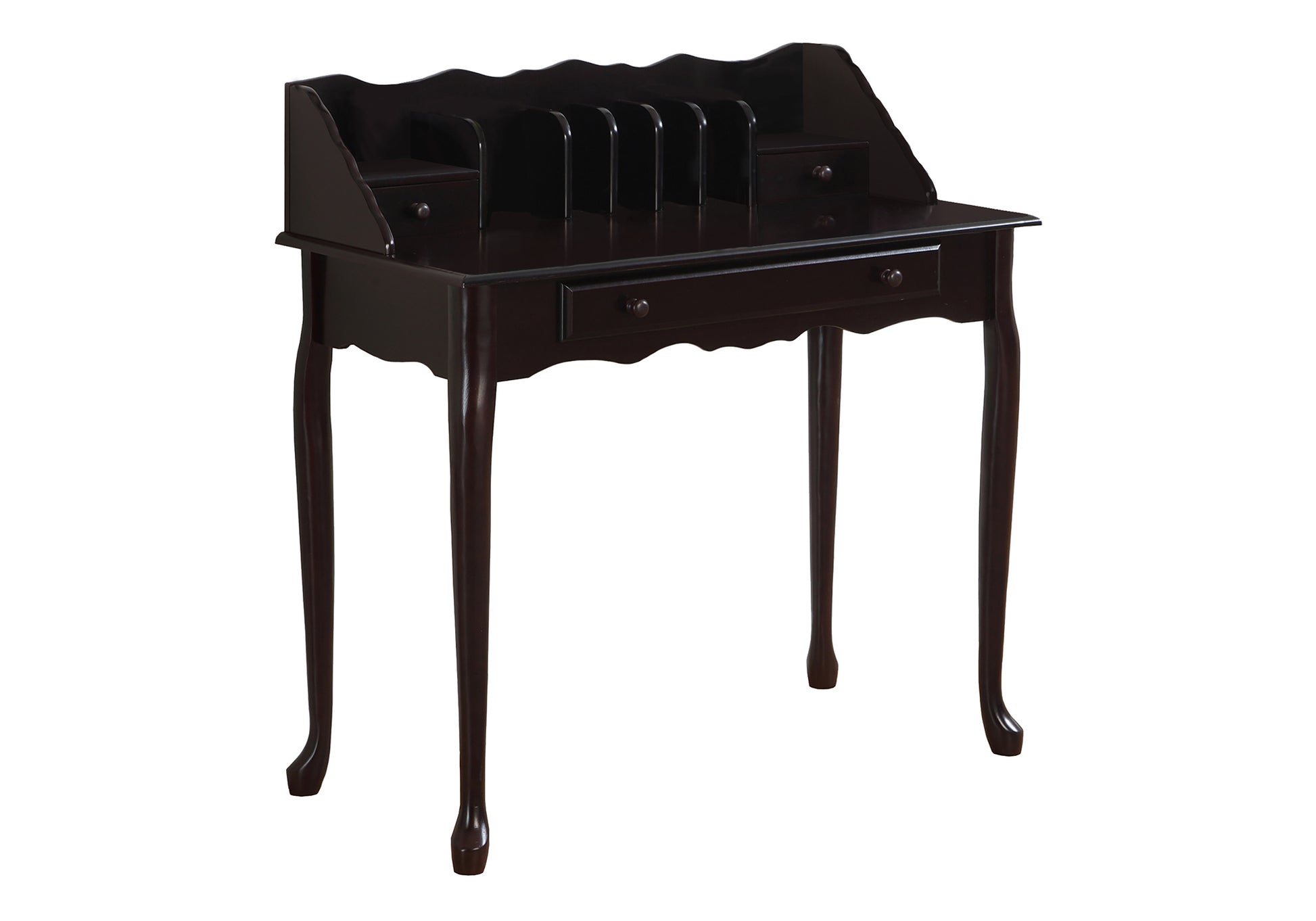 Computer Desk 36"L Dark Cherry Secretary Desk-Accent Table-DECOROLALA