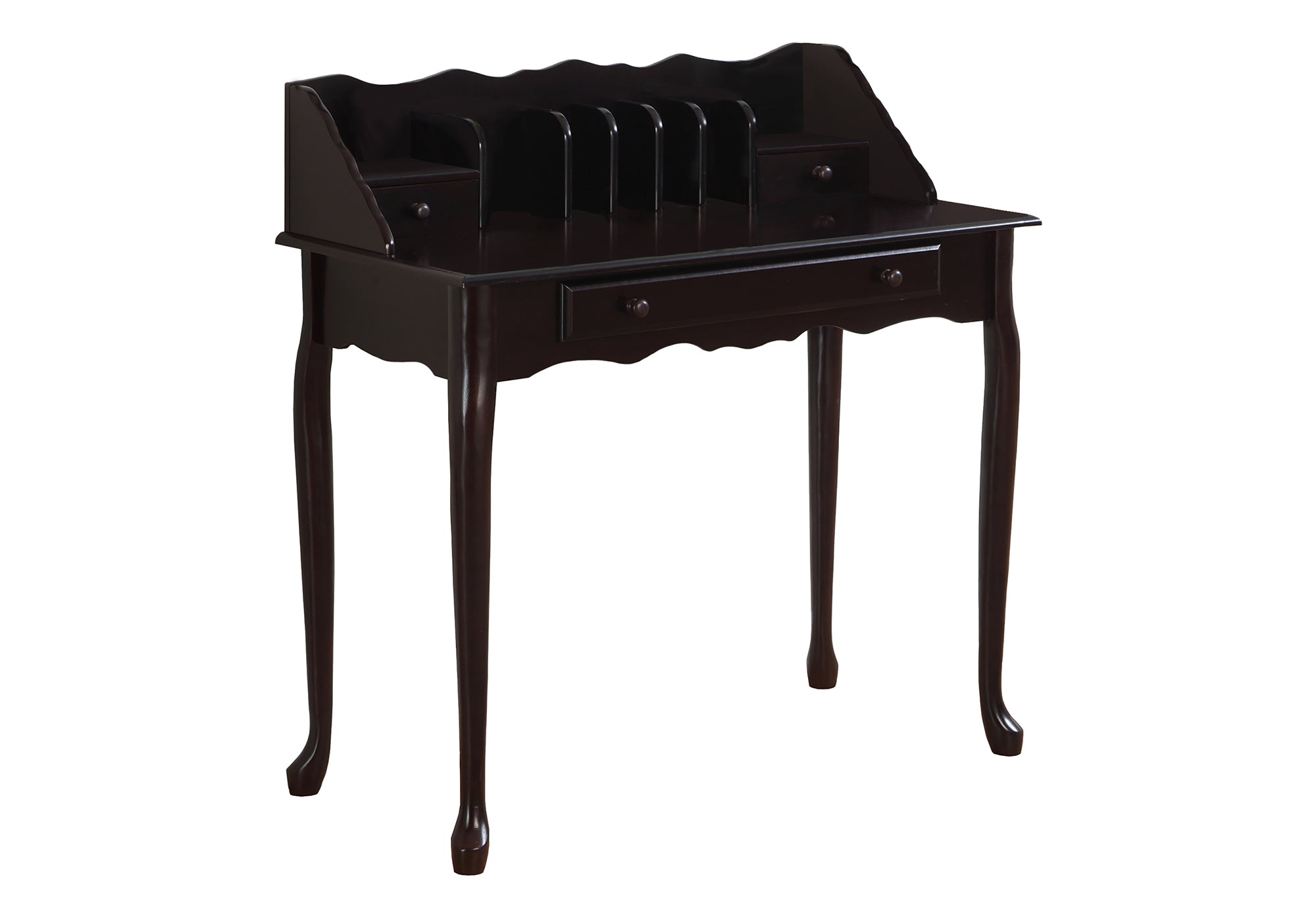 Computer Desk 36"L Dark Cherry Secretary Desk-Accent Table-DECOROLALA