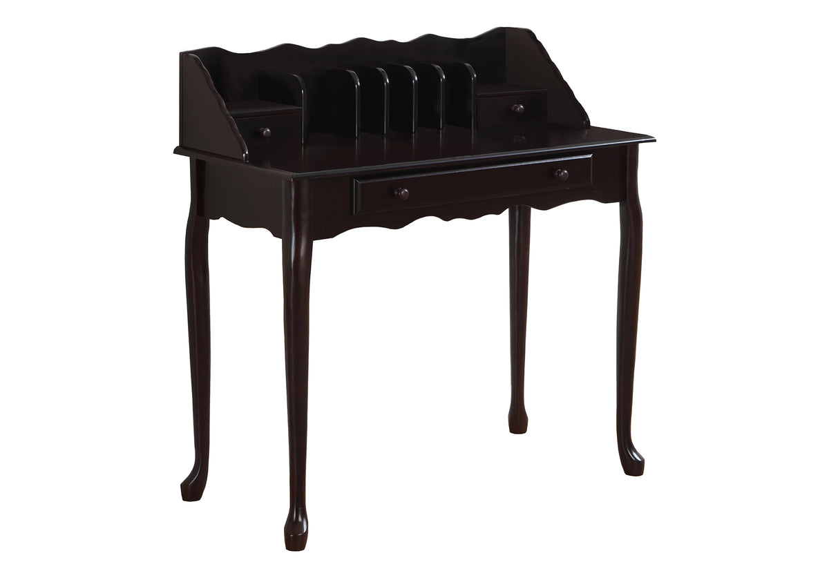 Computer Desk 36"L Dark Cherry Secretary Desk-Accent Tables-DECOROLALA