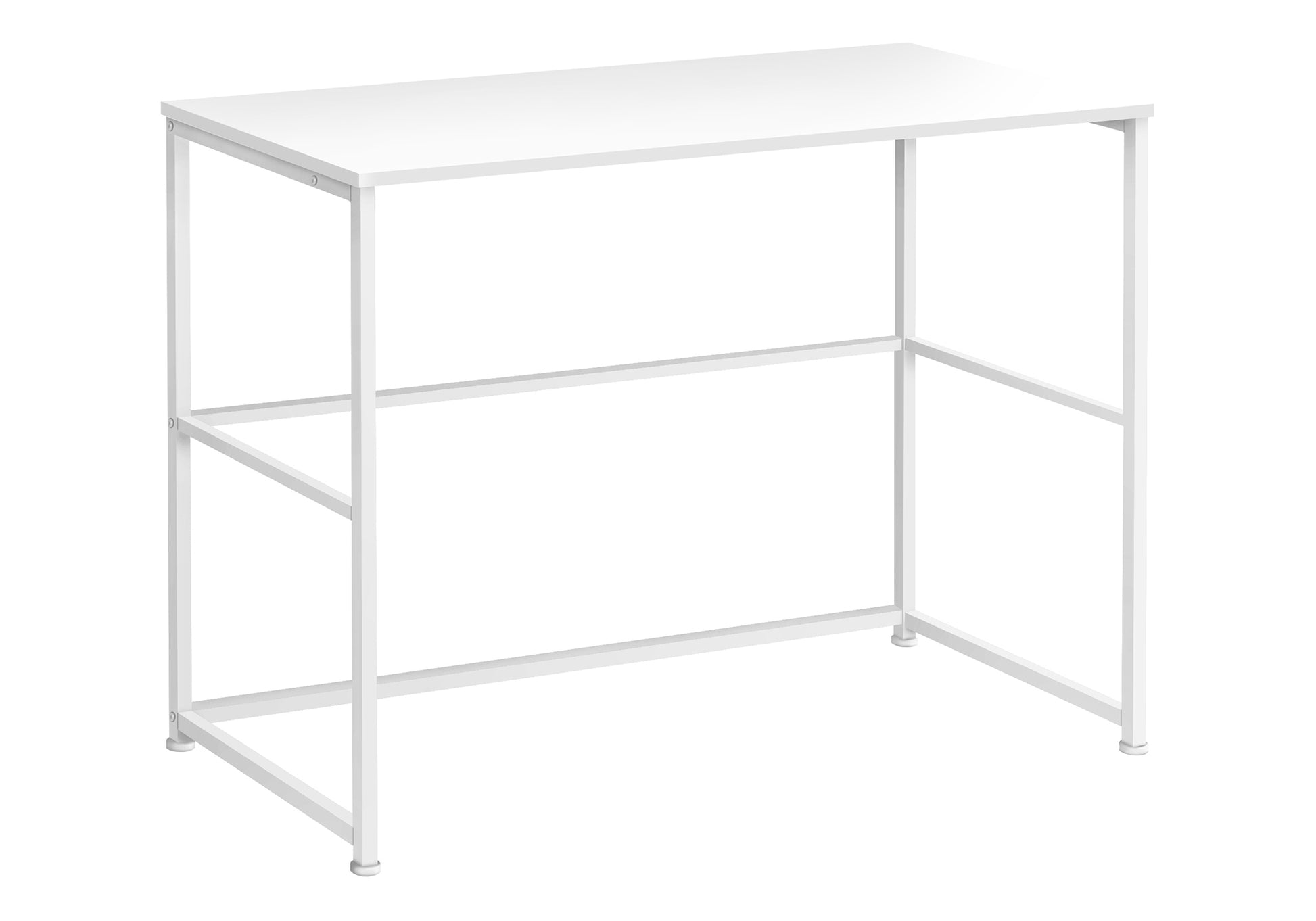 Computer Desk - 40"L / White / White Metal-Computer Desk-DECOROLALA