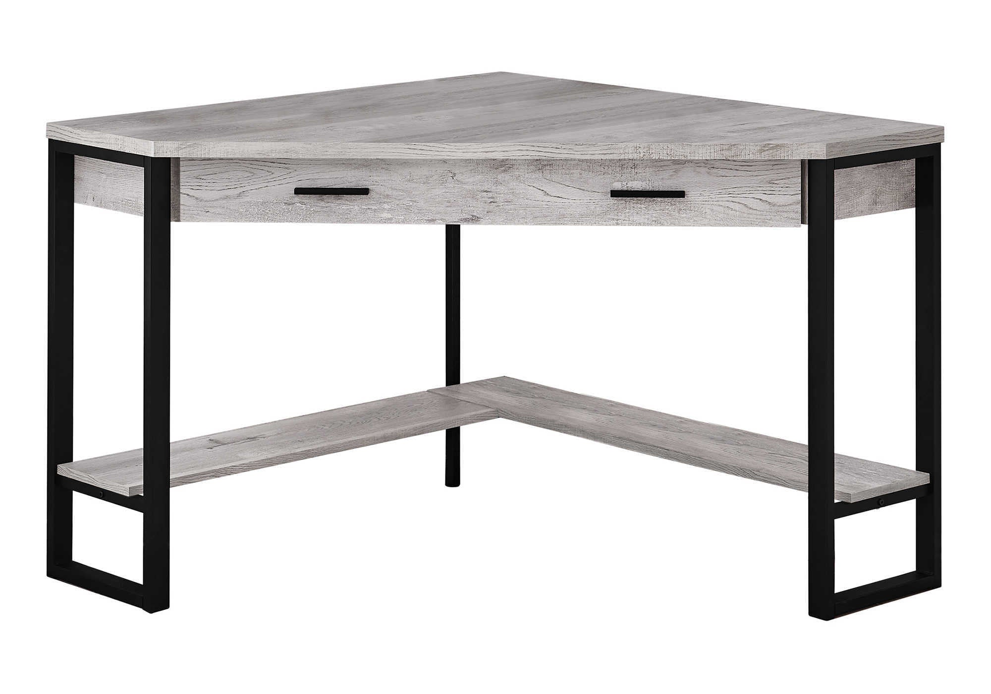 Computer Desk 42"L Corner White with Storage-Computer Desk-DECOROLALA