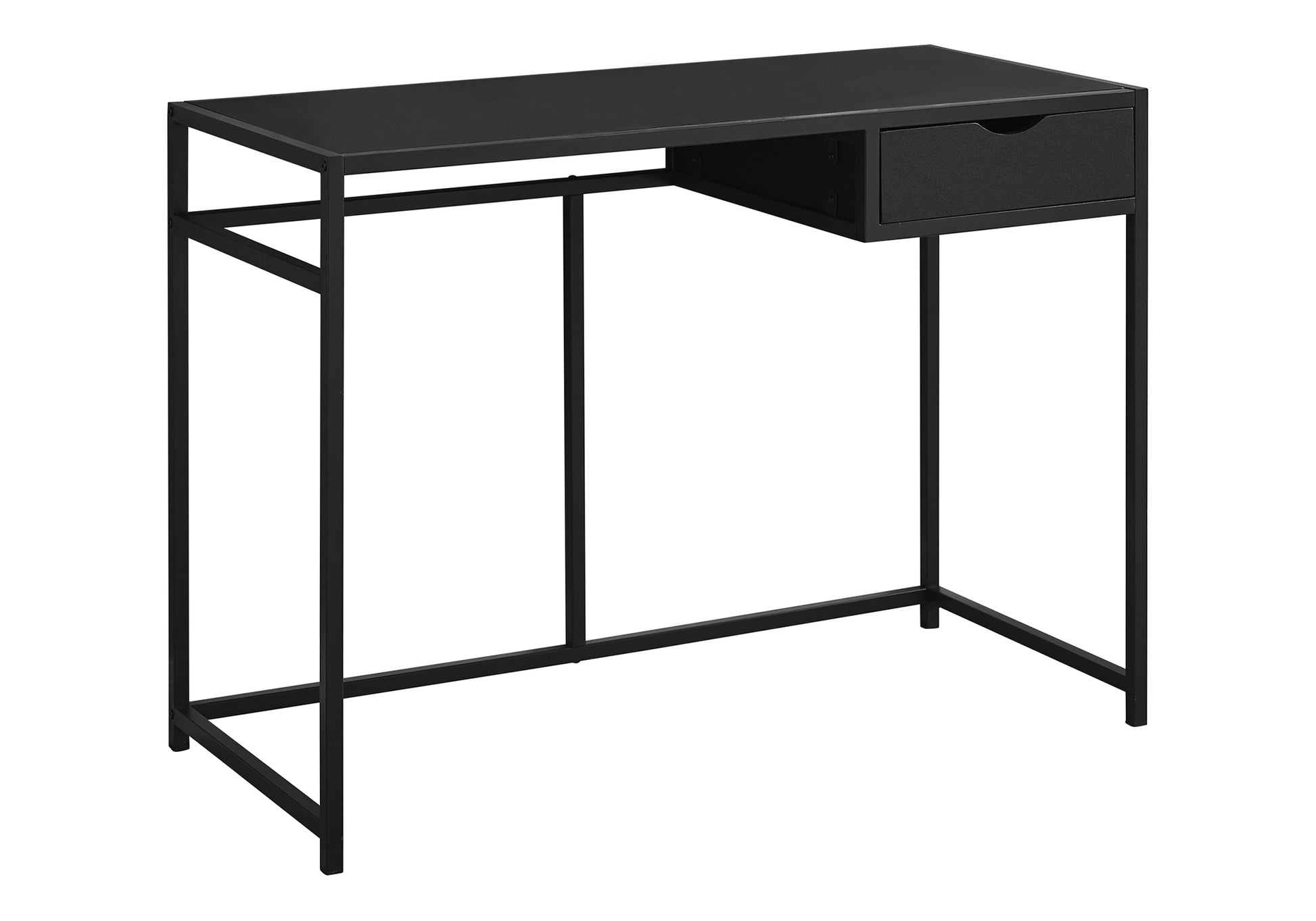 Computer Desk - 42"L / Grey / Dark Grey Metal-Computer Desk-DECOROLALA
