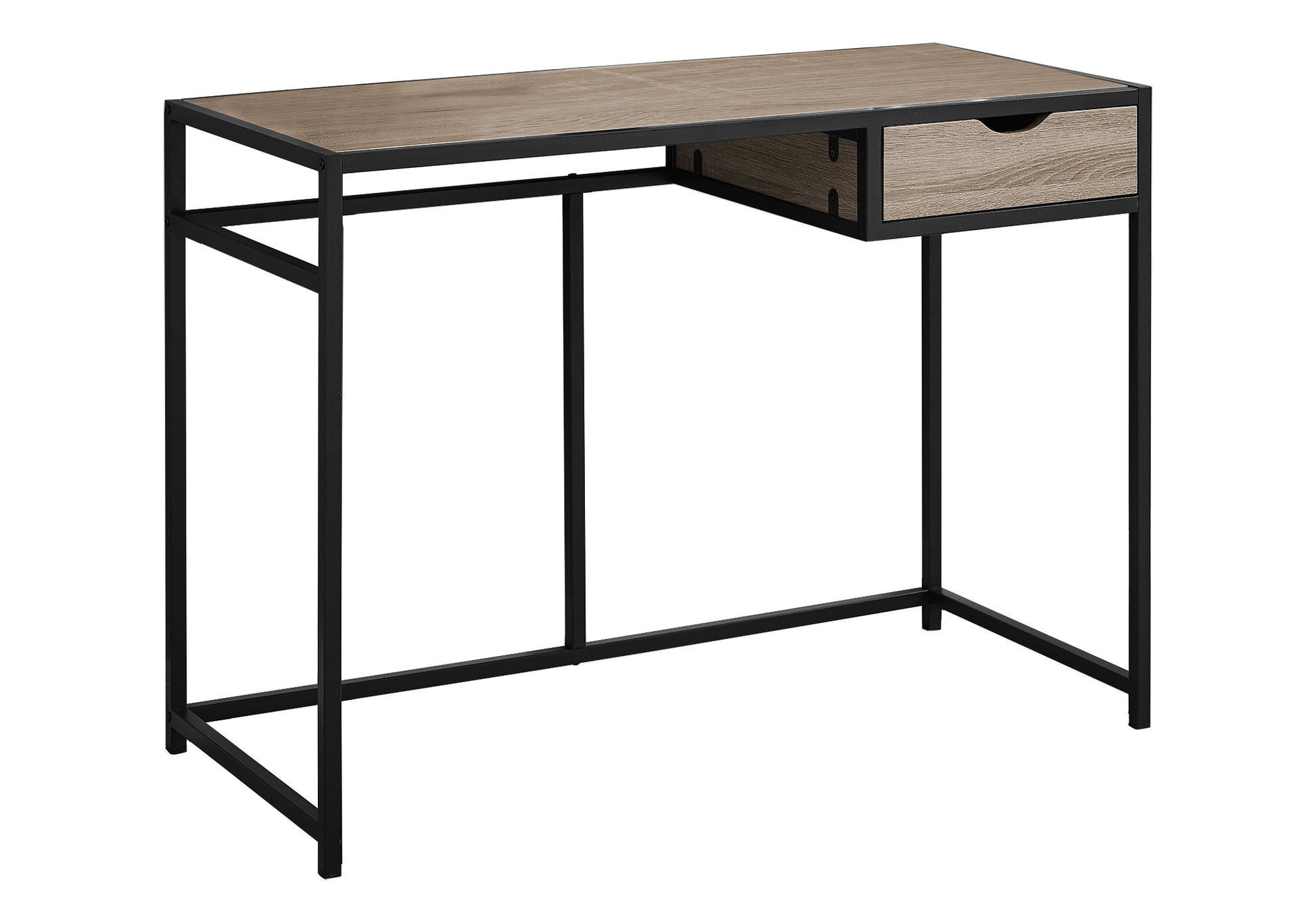 Computer Desk - 42"L / Grey / Dark Grey Metal-Computer Desk-DECOROLALA