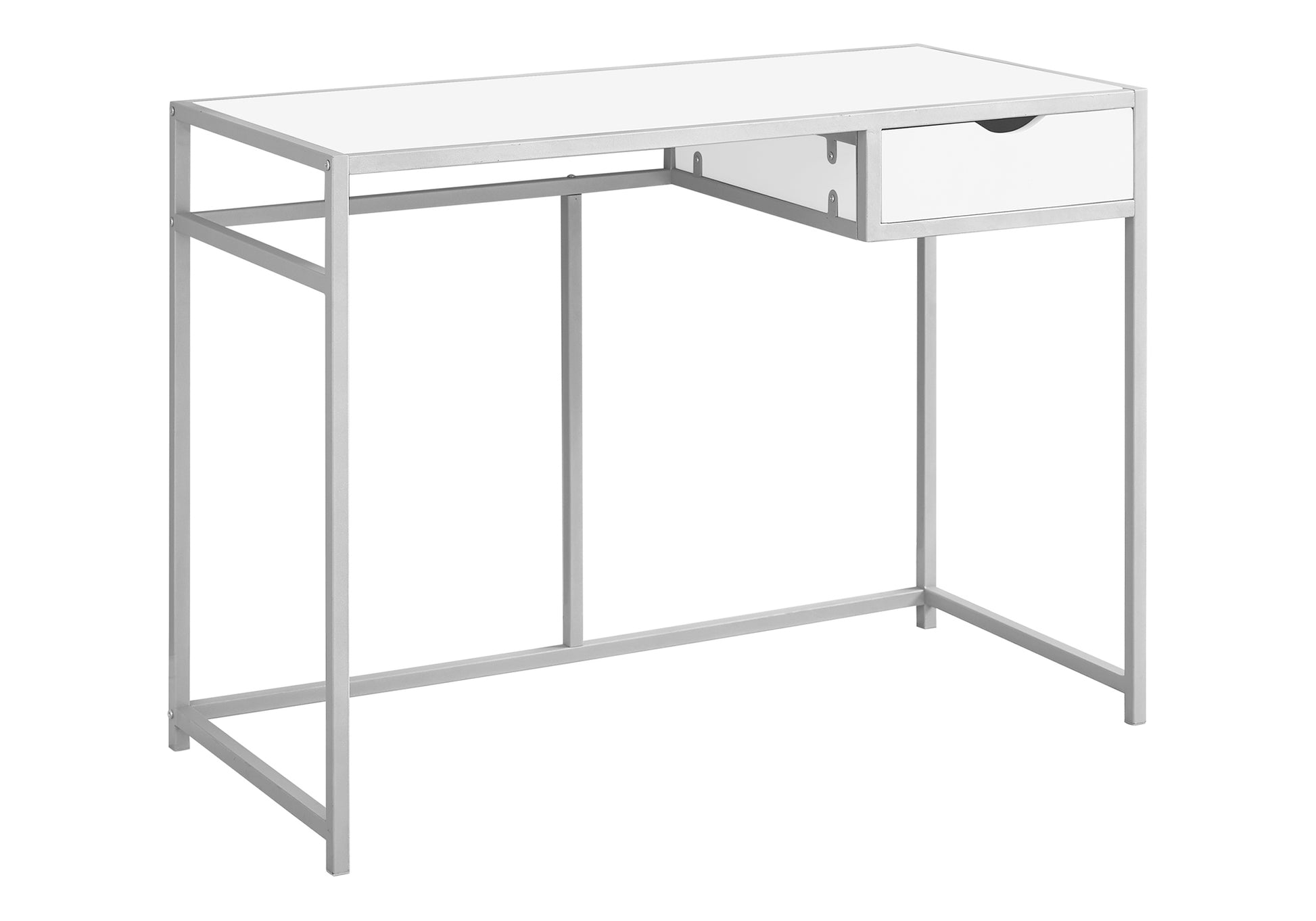 Computer Desk - 42"L / Grey / Dark Grey Metal-Computer Desk-DECOROLALA