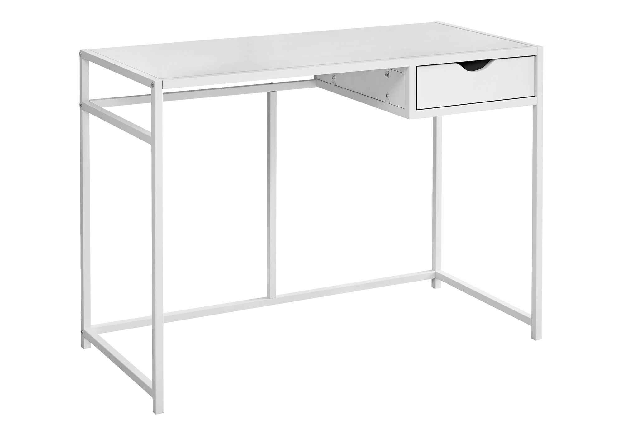 Computer Desk - 42"L / Grey / Dark Grey Metal-Computer Desk-DECOROLALA