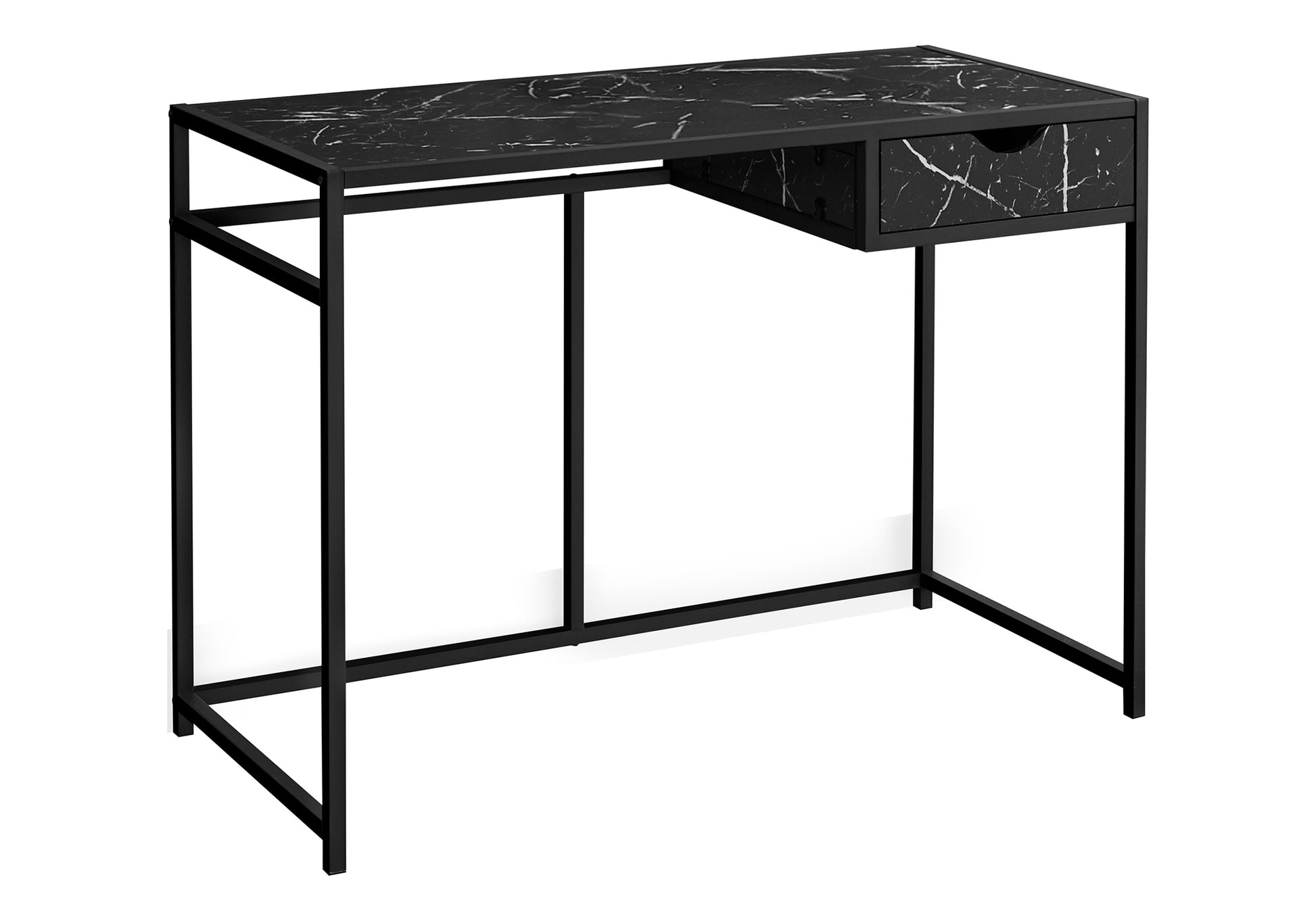 Computer Desk - 42"L / Grey / Dark Grey Metal-Computer Desk-DECOROLALA