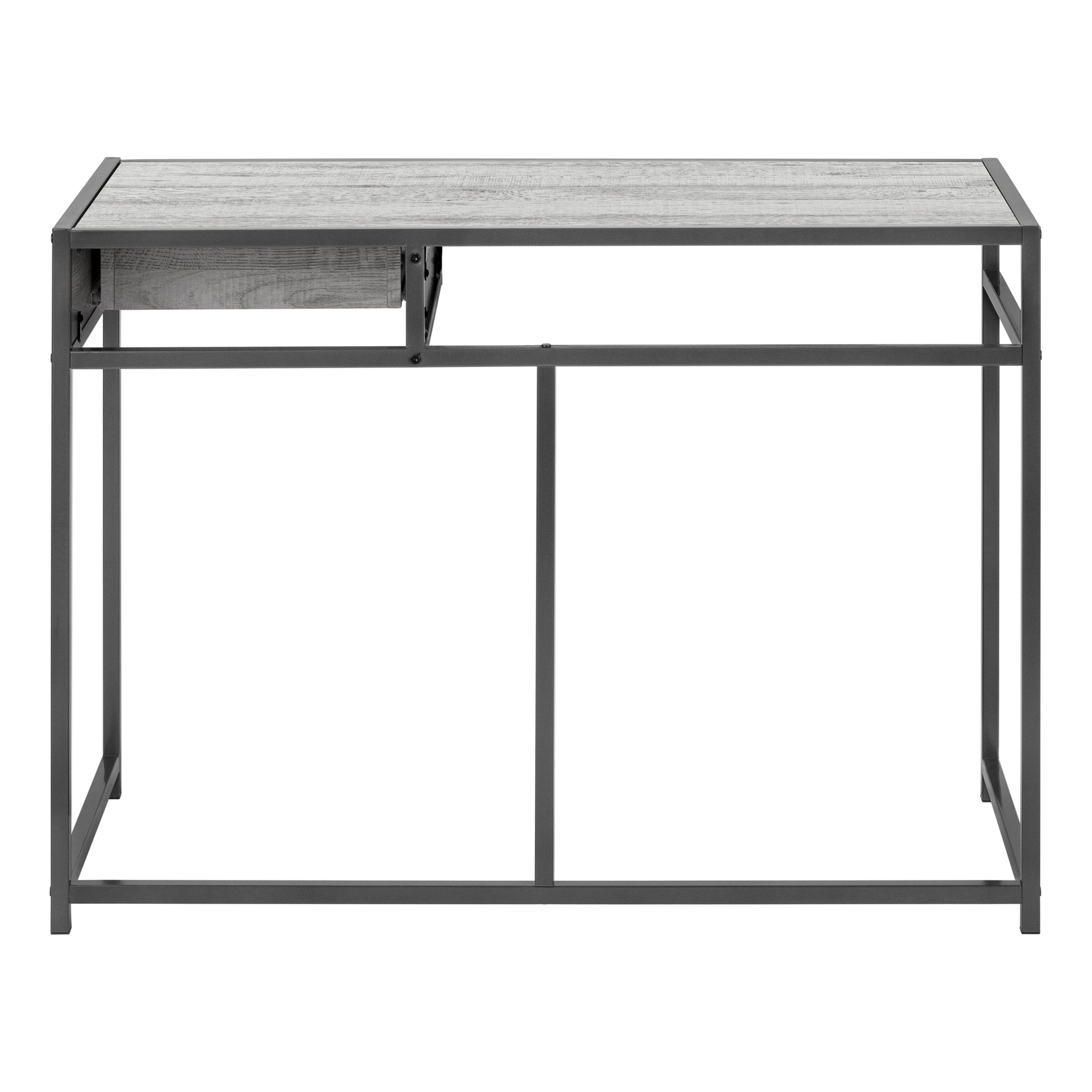 Computer Desk - 42"L / Grey / Dark Grey Metal-Computer Desk-DECOROLALA