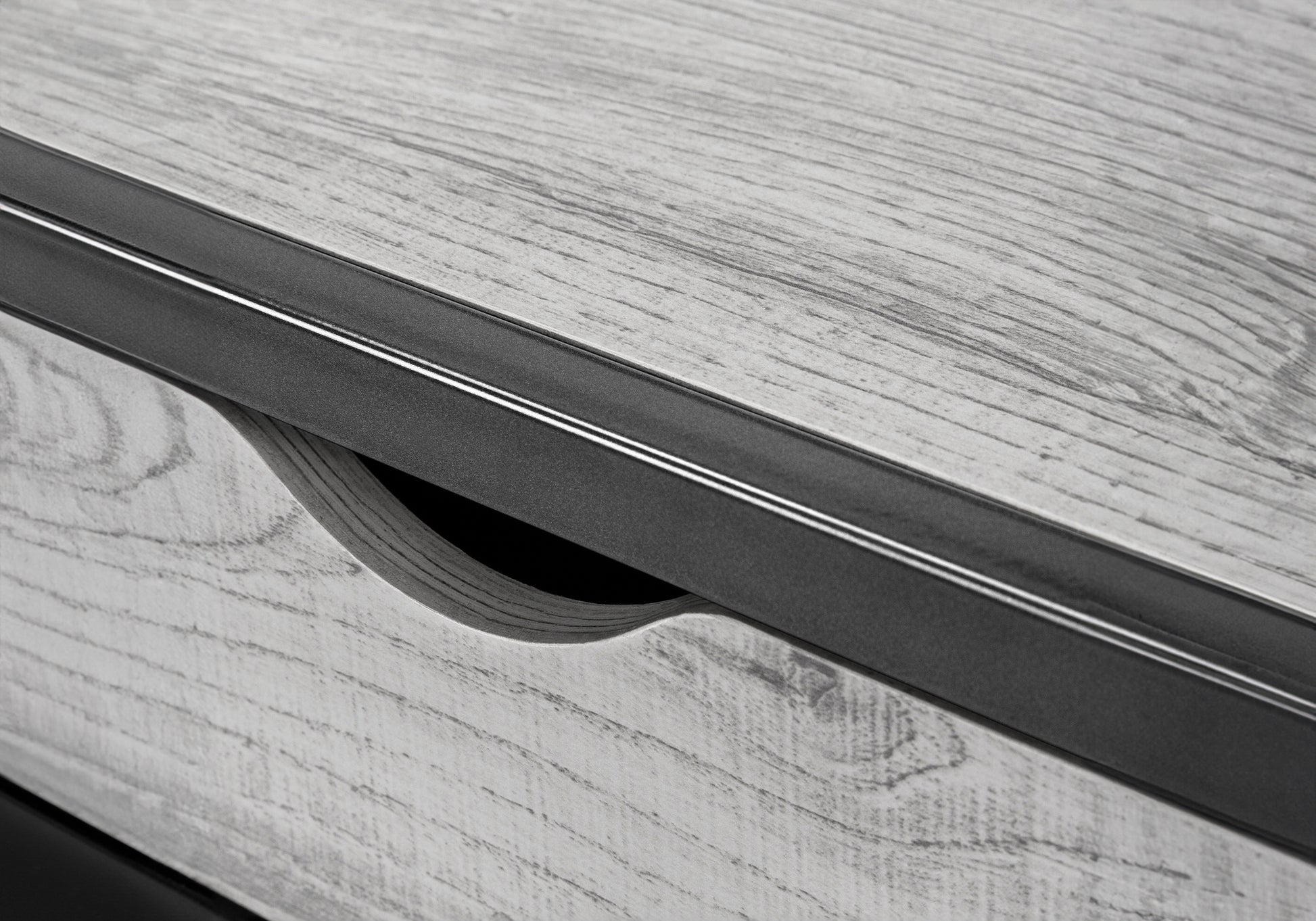 Computer Desk - 42"L / Grey / Dark Grey Metal-Computer Desk-DECOROLALA