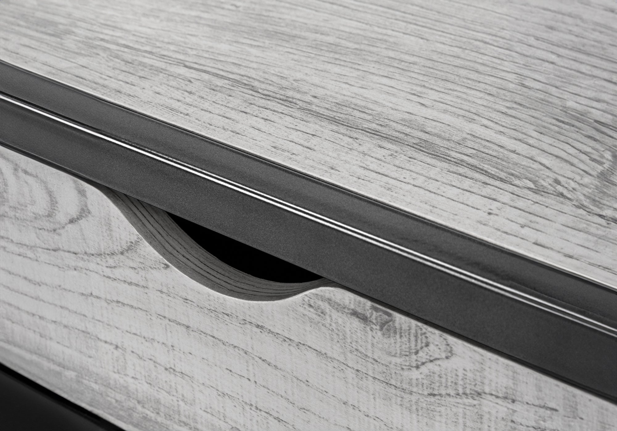 Computer Desk - 42"L / Grey / Dark Grey Metal-Computer Desk-DECOROLALA