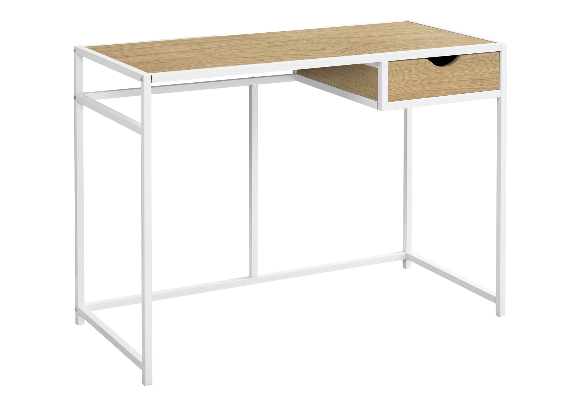 Computer Desk 42"L Grey with Storage Drawer-Computer Desk-DECOROLALA