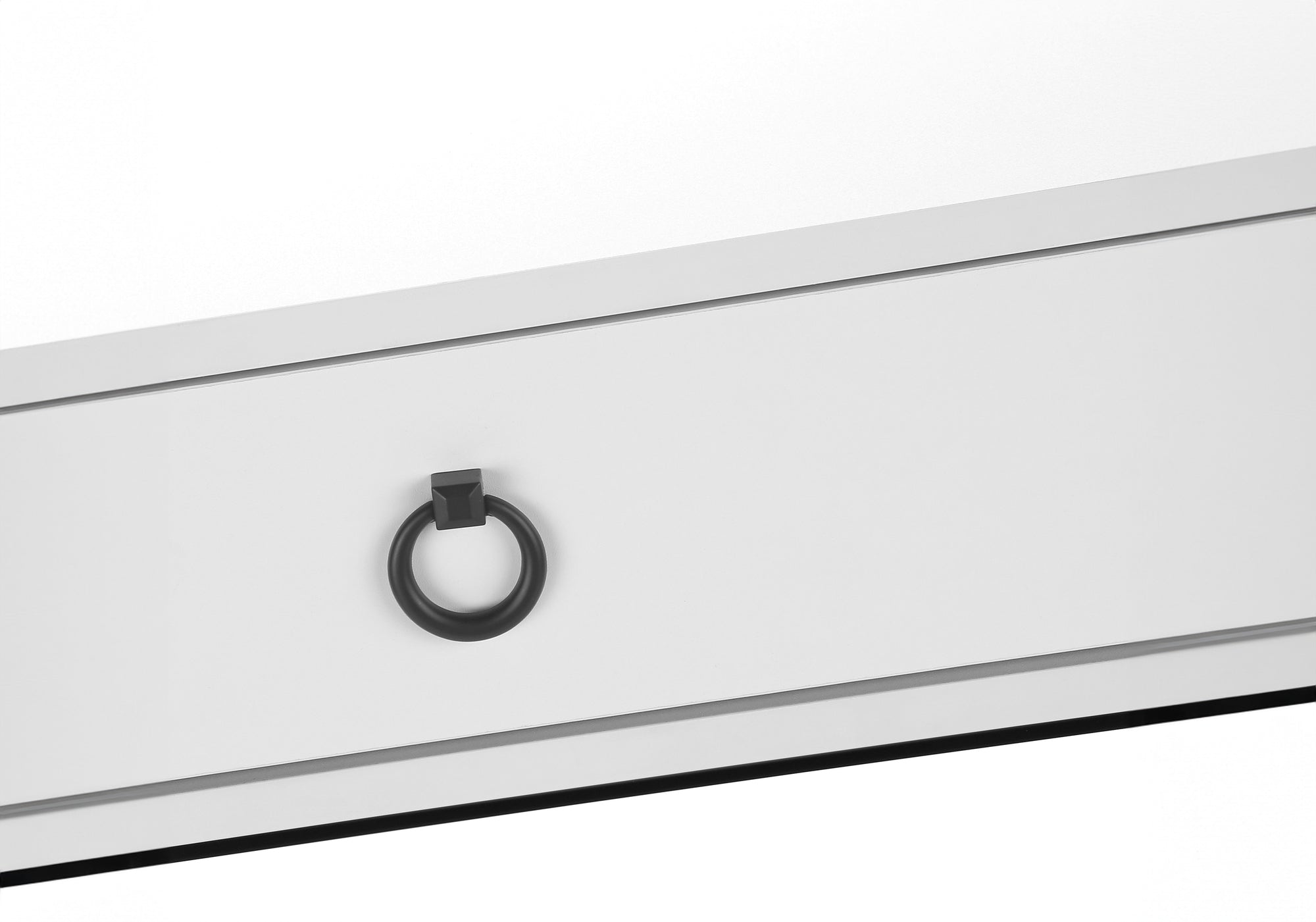 Computer Desk - 42"L / White / Black Metal-Computer Desk-DECOROLALA