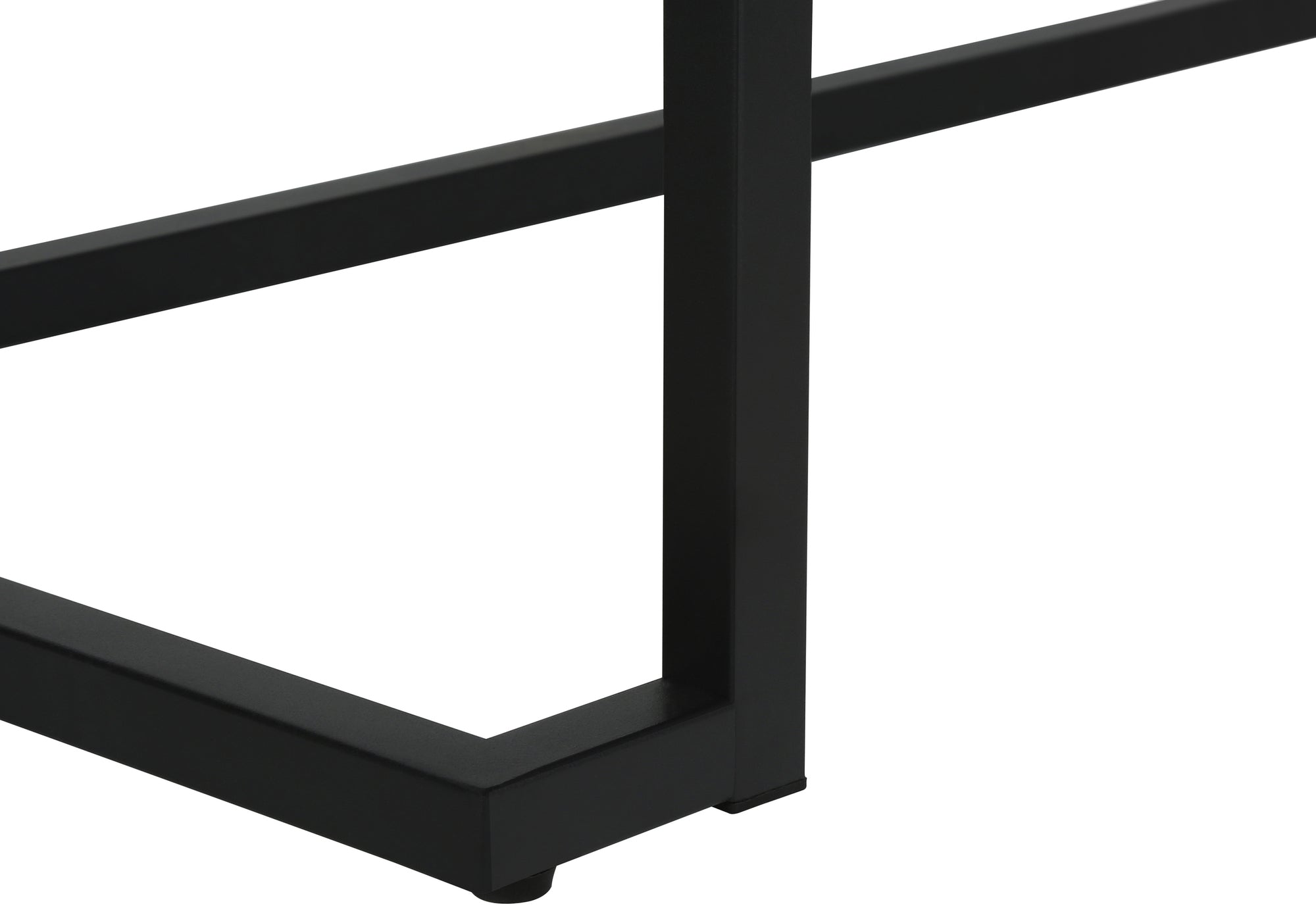 Computer Desk - 42"L / White / Black Metal-Computer Desk-DECOROLALA