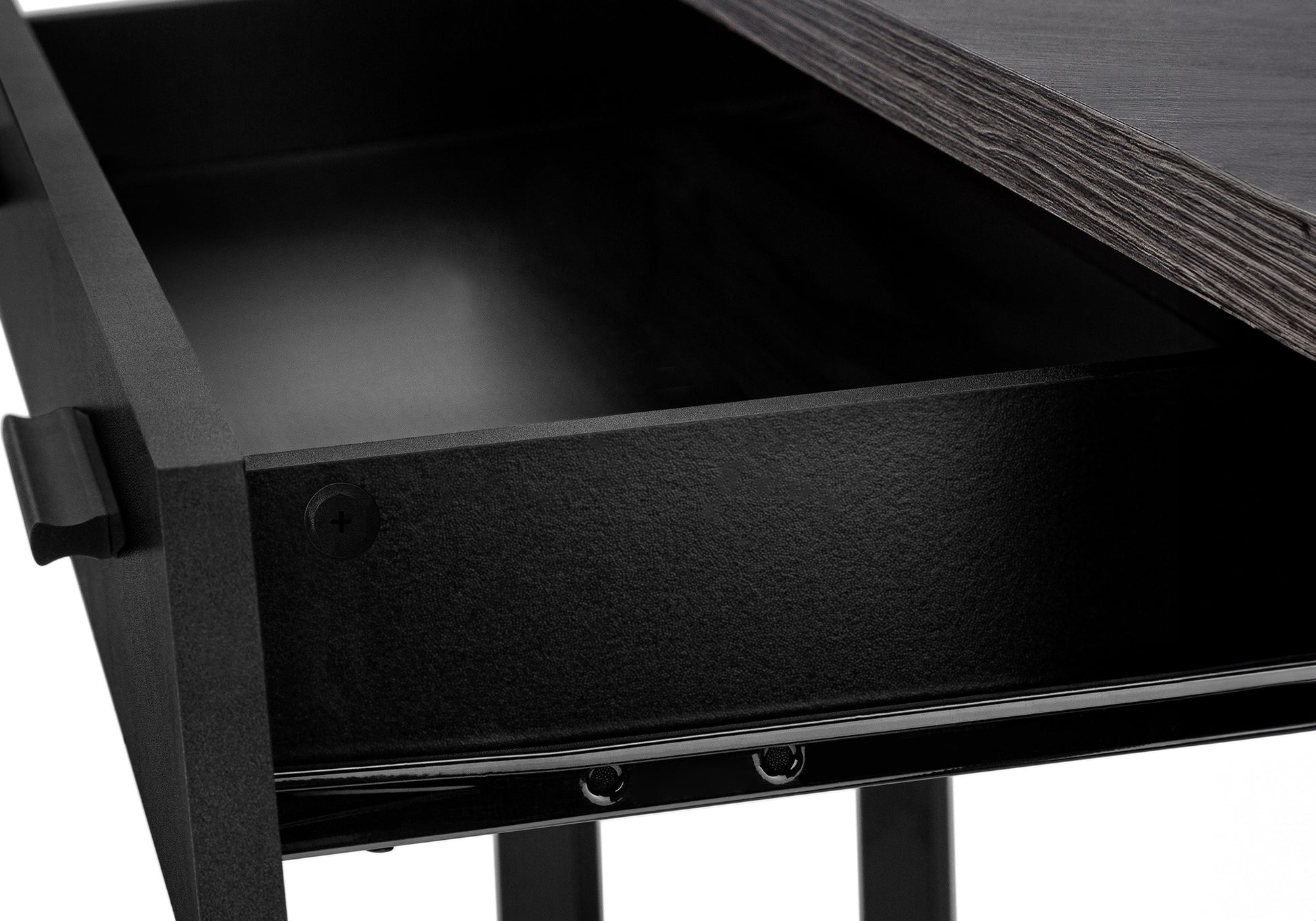 Computer Desk - 42"L / White Corner / Silver Metal-Computer Desk-DECOROLALA